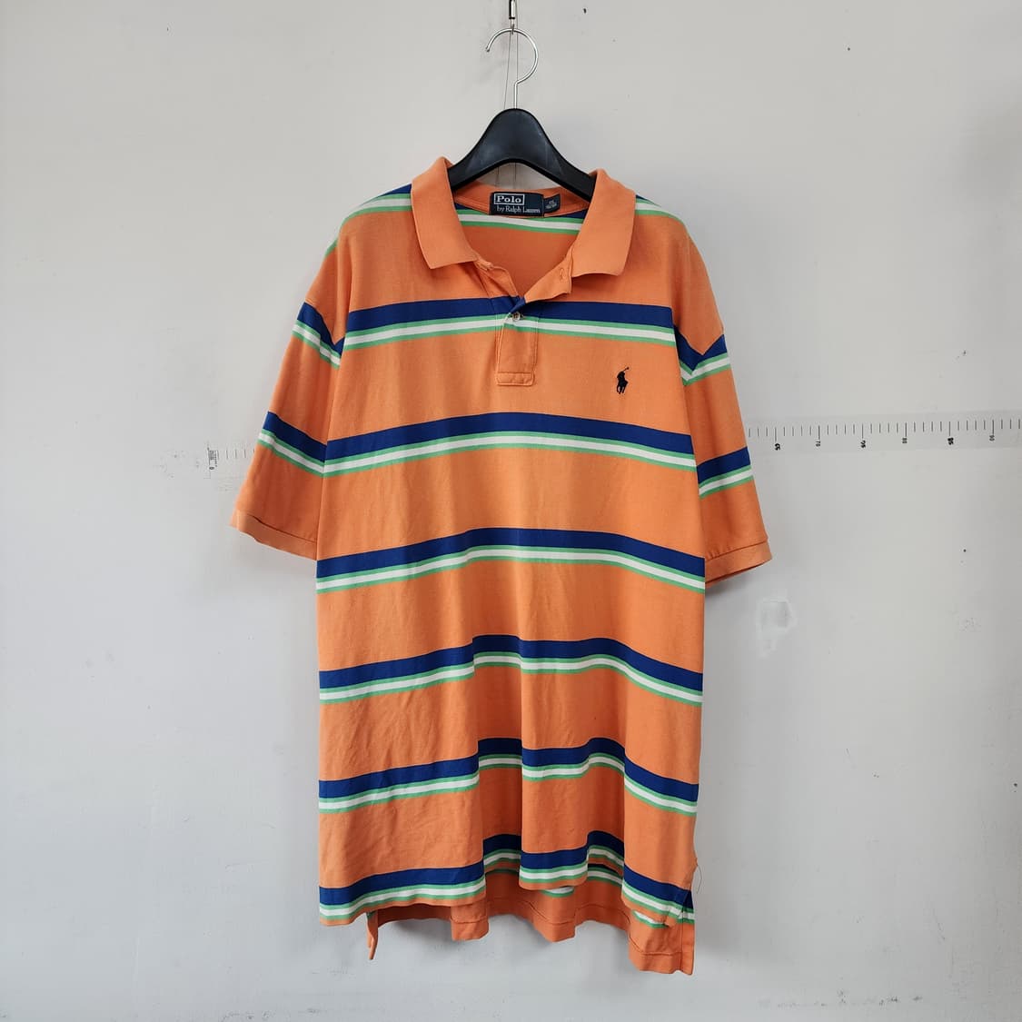 폴로 랄프로렌 스트라이프 반팔 피케티 오렌지 상품이미지1
