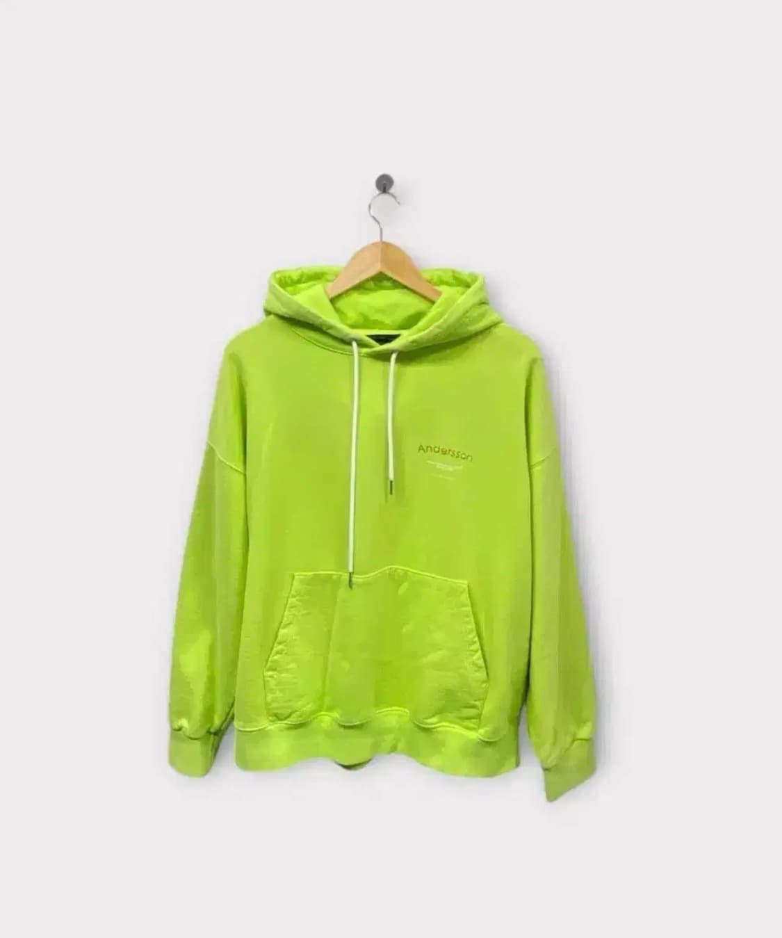 앤더슨벨 시그니처 라임 후디 맨투맨 M 상품이미지1