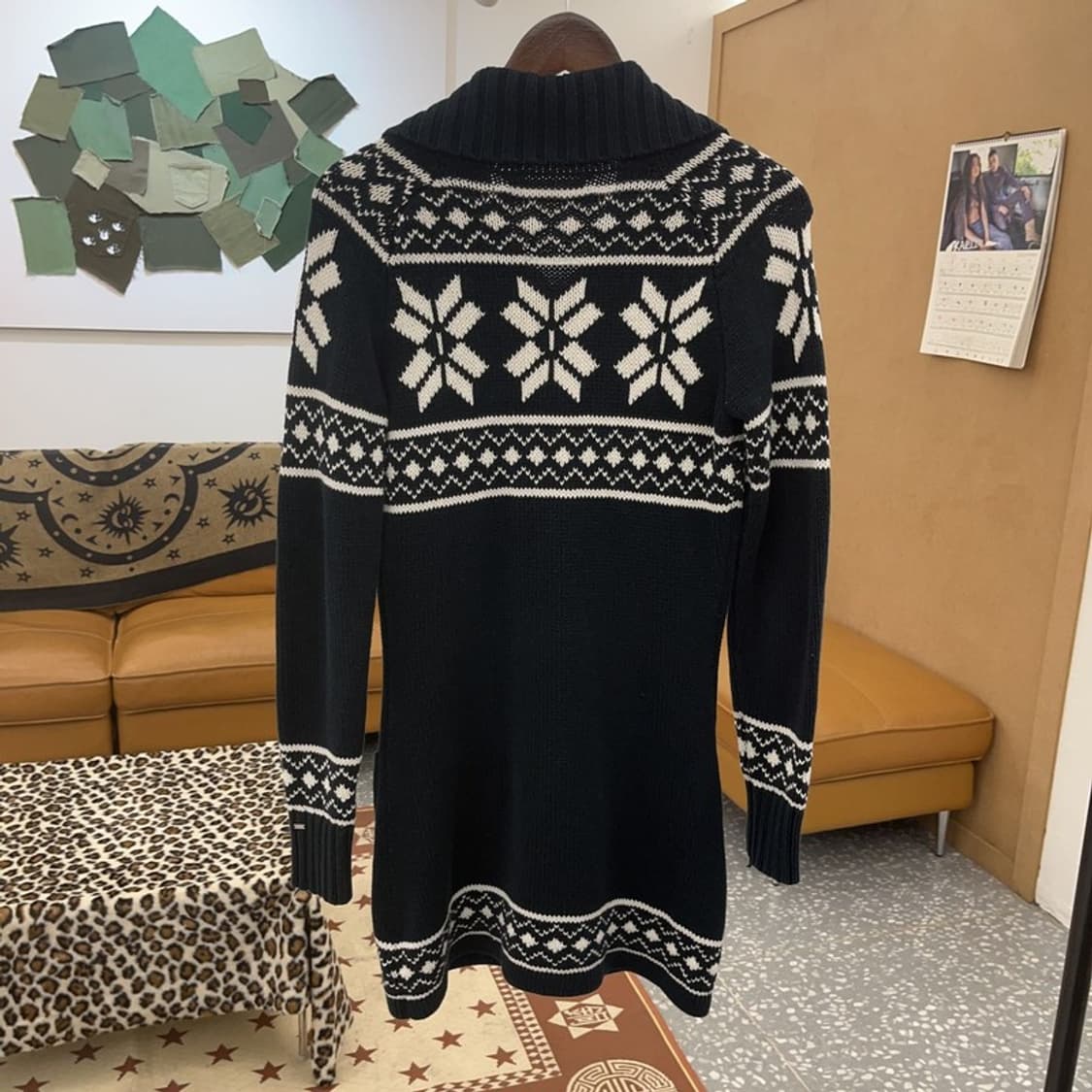 타미힐피거 여리 슬림핏 노르딕 스노우 니트 롱 가디건 S C09617 상품이미지4