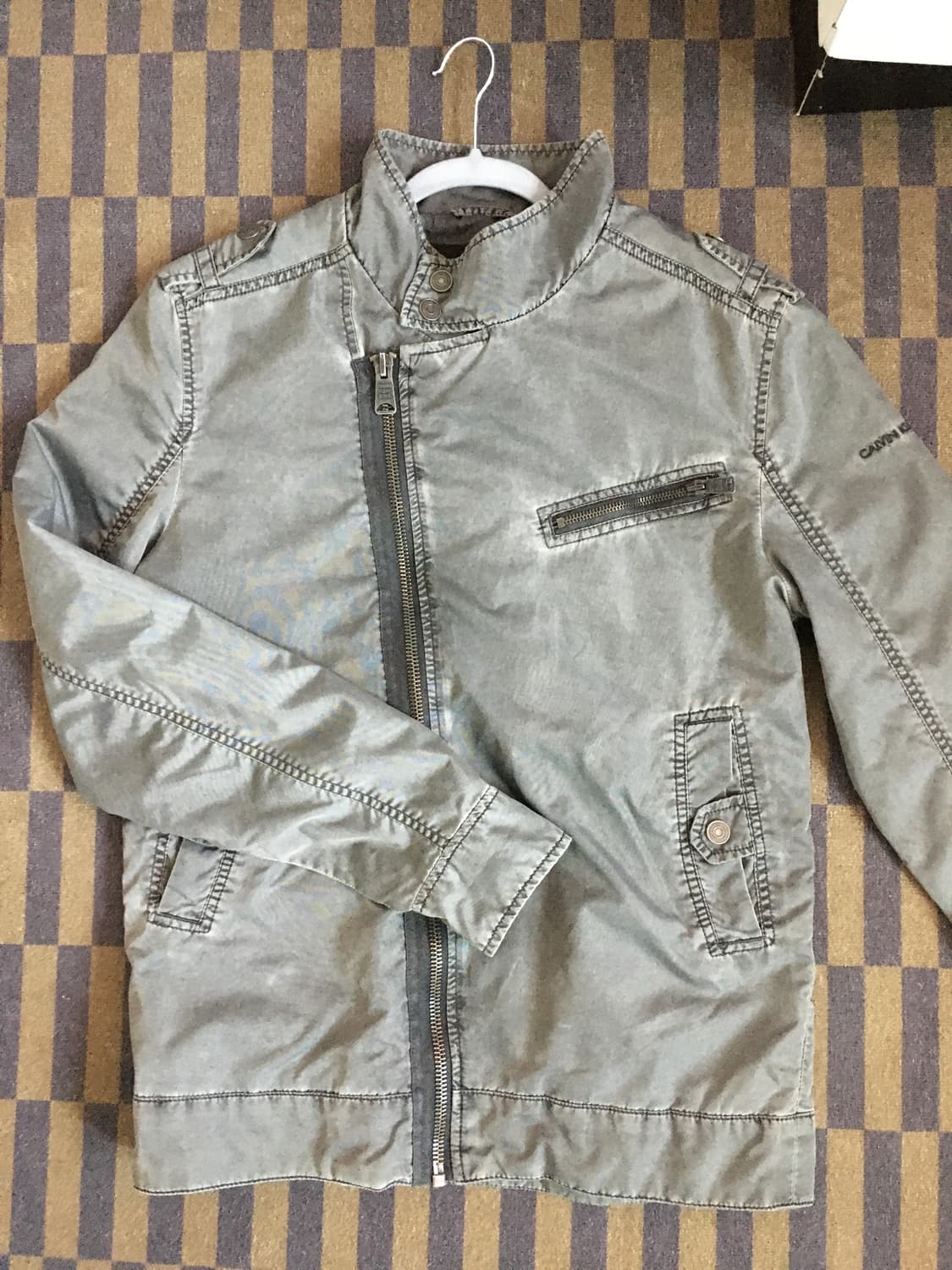 Calvin kiein - 그레이 가먼츠워싱 나일론 자켓 [L] 상품이미지1
