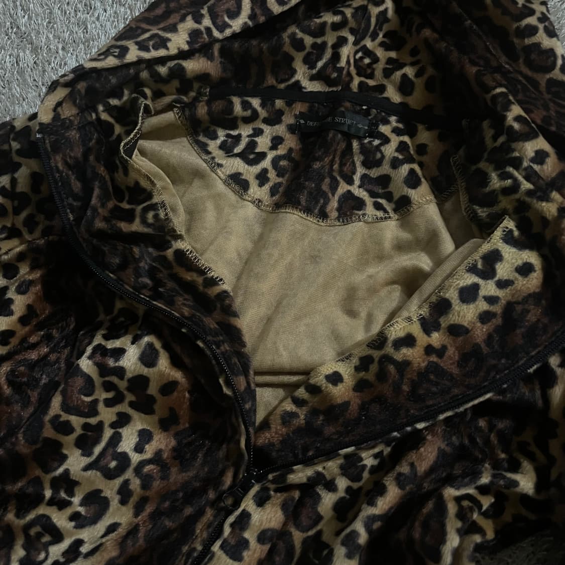 오네 갸루 호피 후드집업 상품이미지4