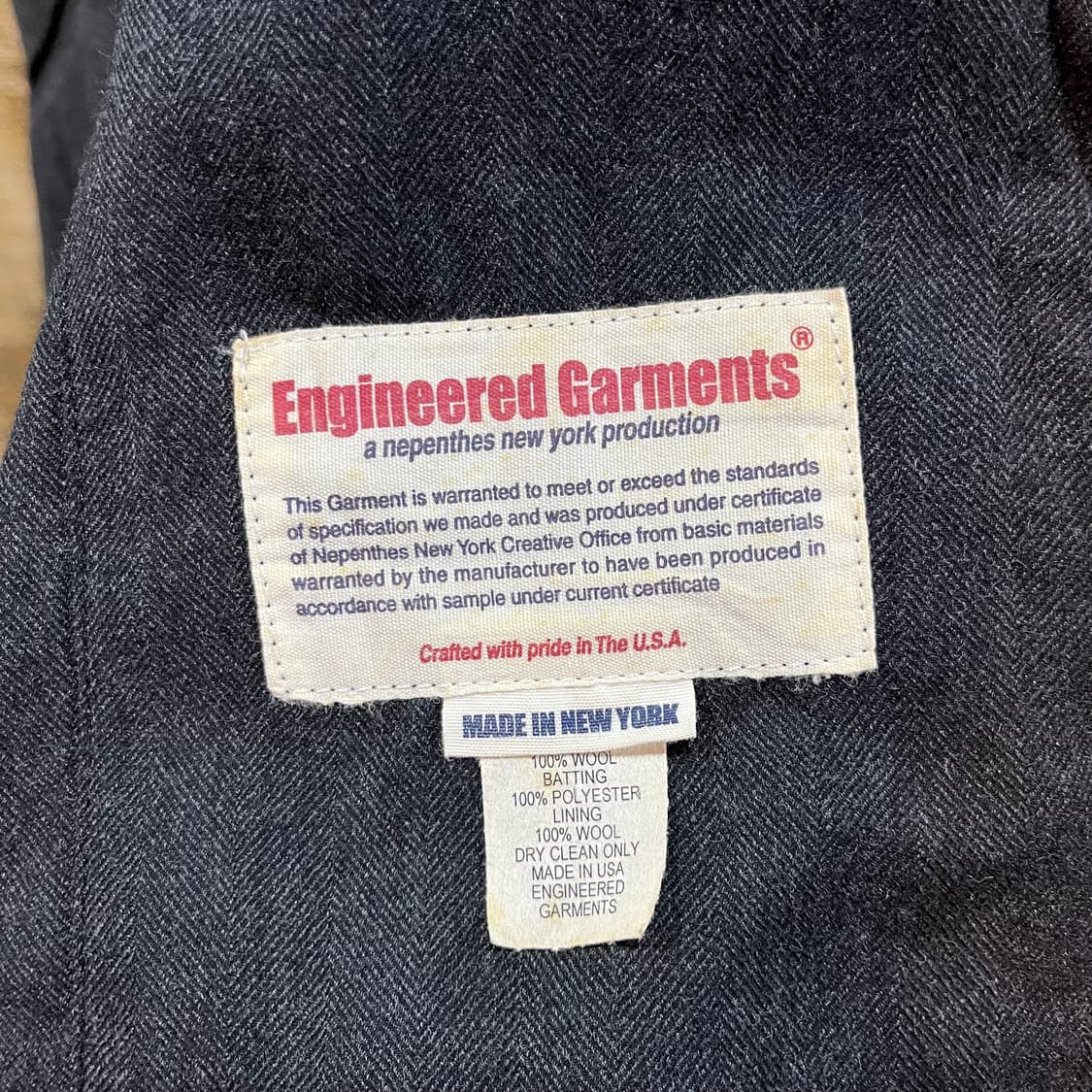 엔지니어드 가먼츠 헤링본울 후드 베스트 상품이미지5