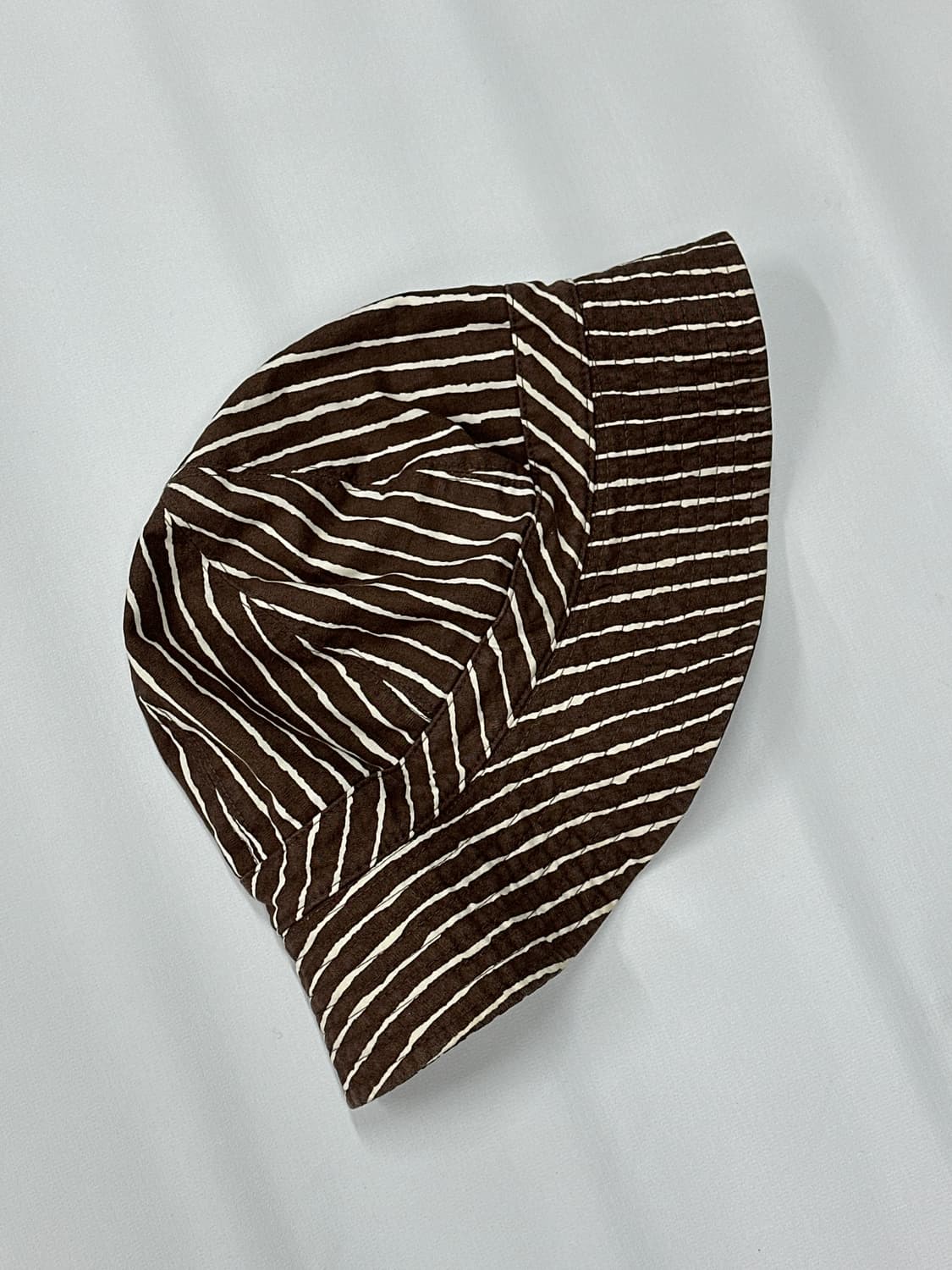 Jpn 스트라이프 브라운 벙거지 Y2K 버킷햇 빈티지모자 상품이미지3