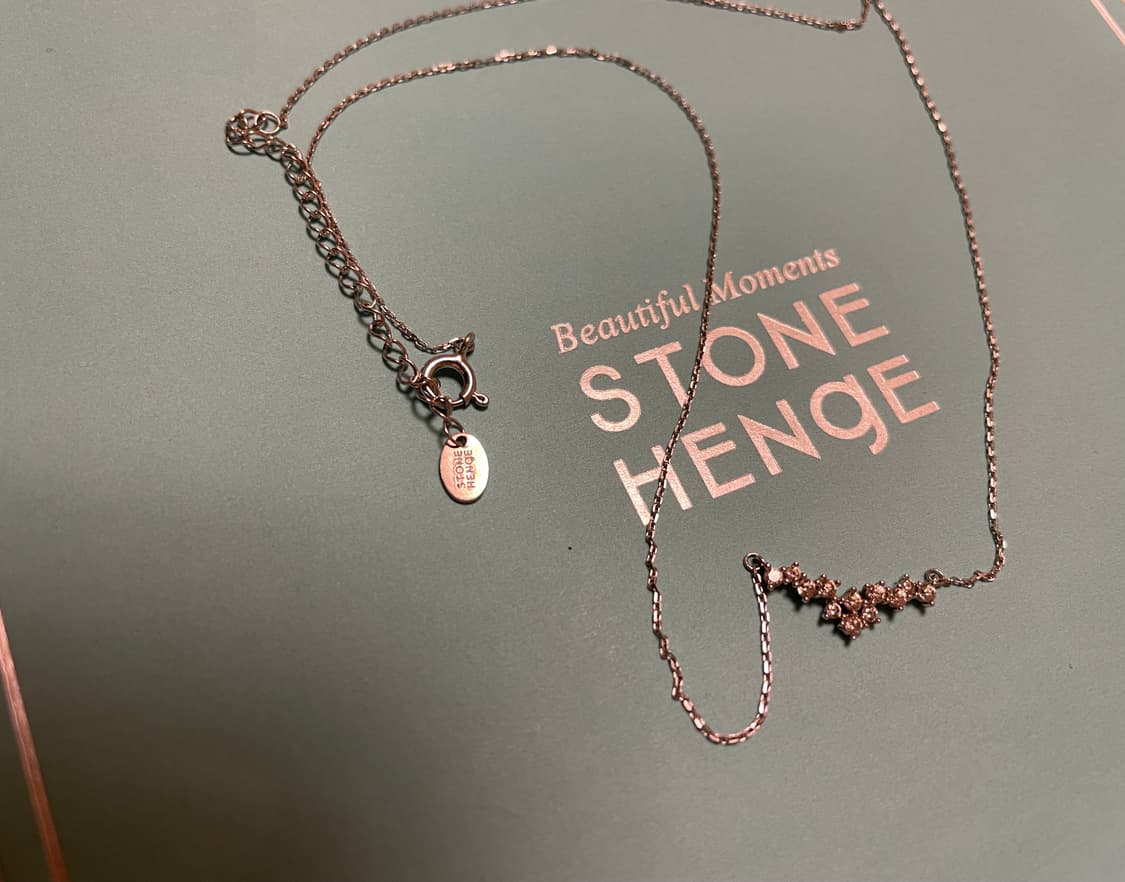 스톤헨지 큐빅 실버925 순은 목걸이 네크리스 눈꽃송이 상품이미지4