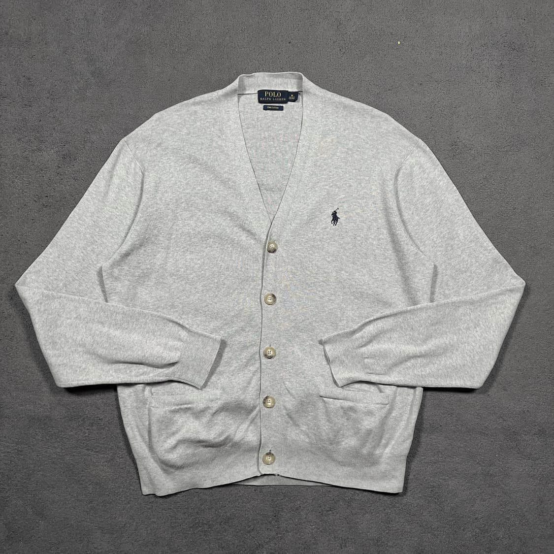 폴로 피마코튼 그레이 니트 가디건 상품이미지2
