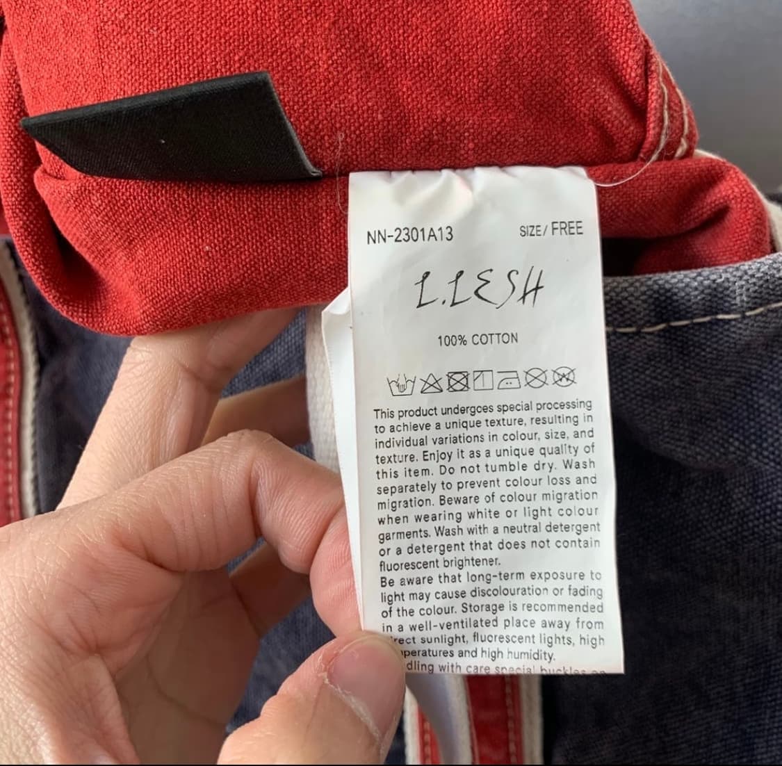 택포) Niceness 24ss L.Lesh navy red 판매 상품이미지9