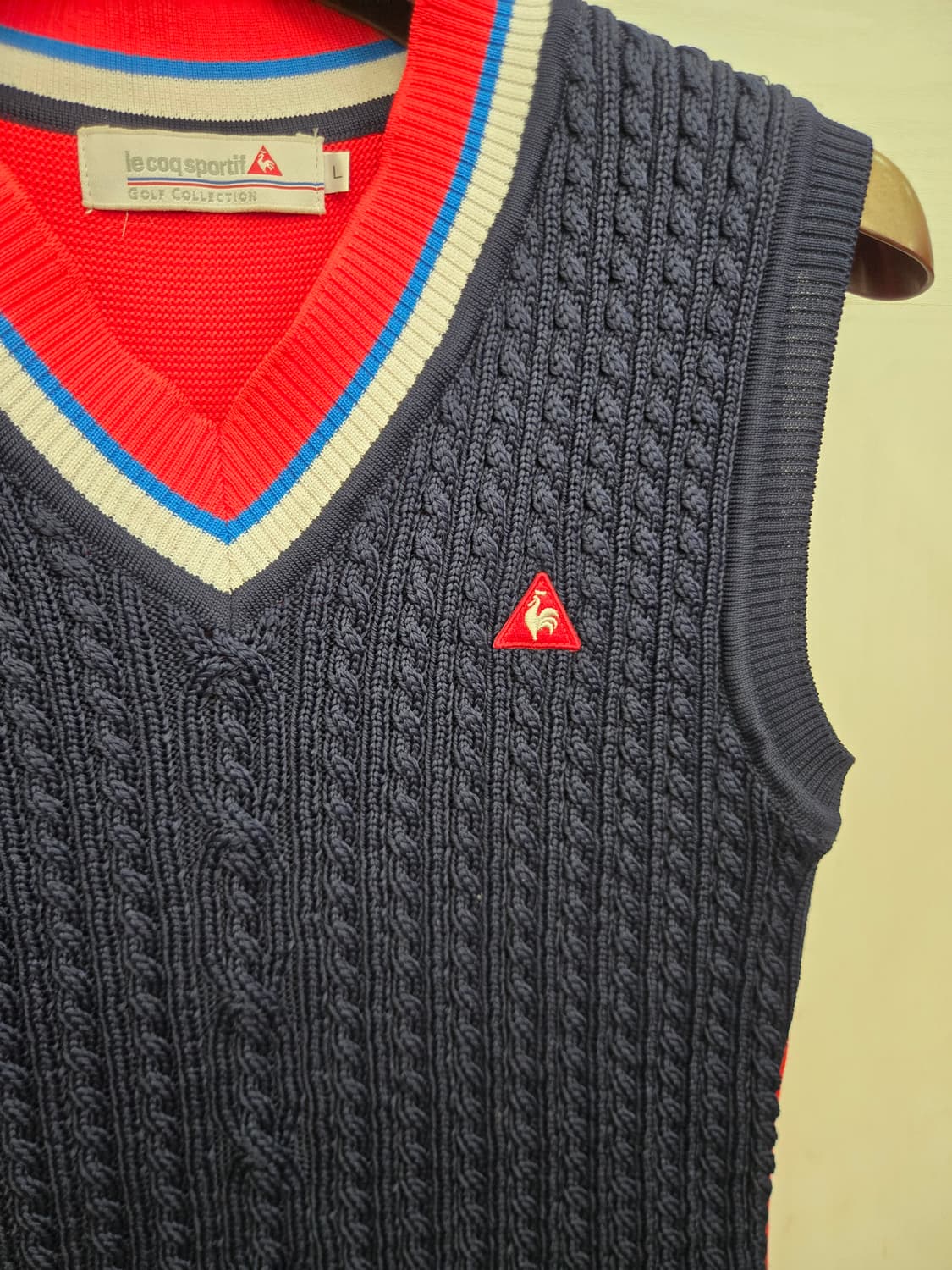 L,100)) le coq sportif 르꼬끄 골프 니트 조끼 ! 상품이미지2