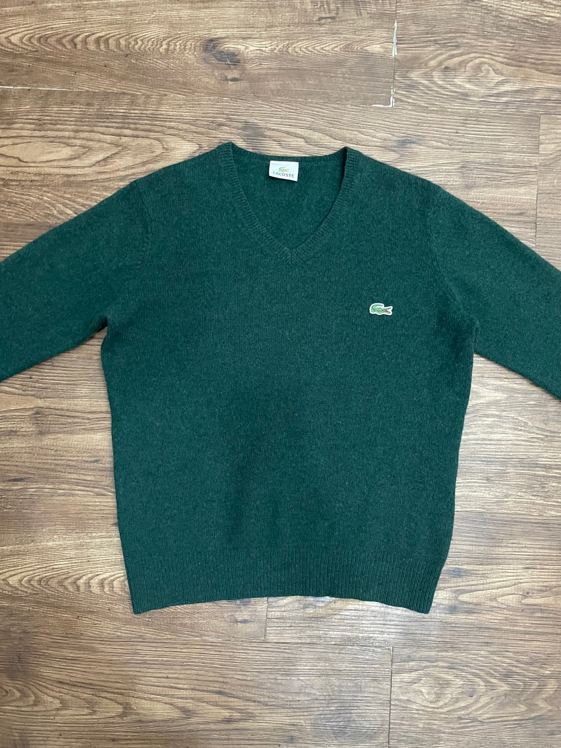 라코스테 여성 브이넥 니트 그린 초록 우먼스 상품이미지1