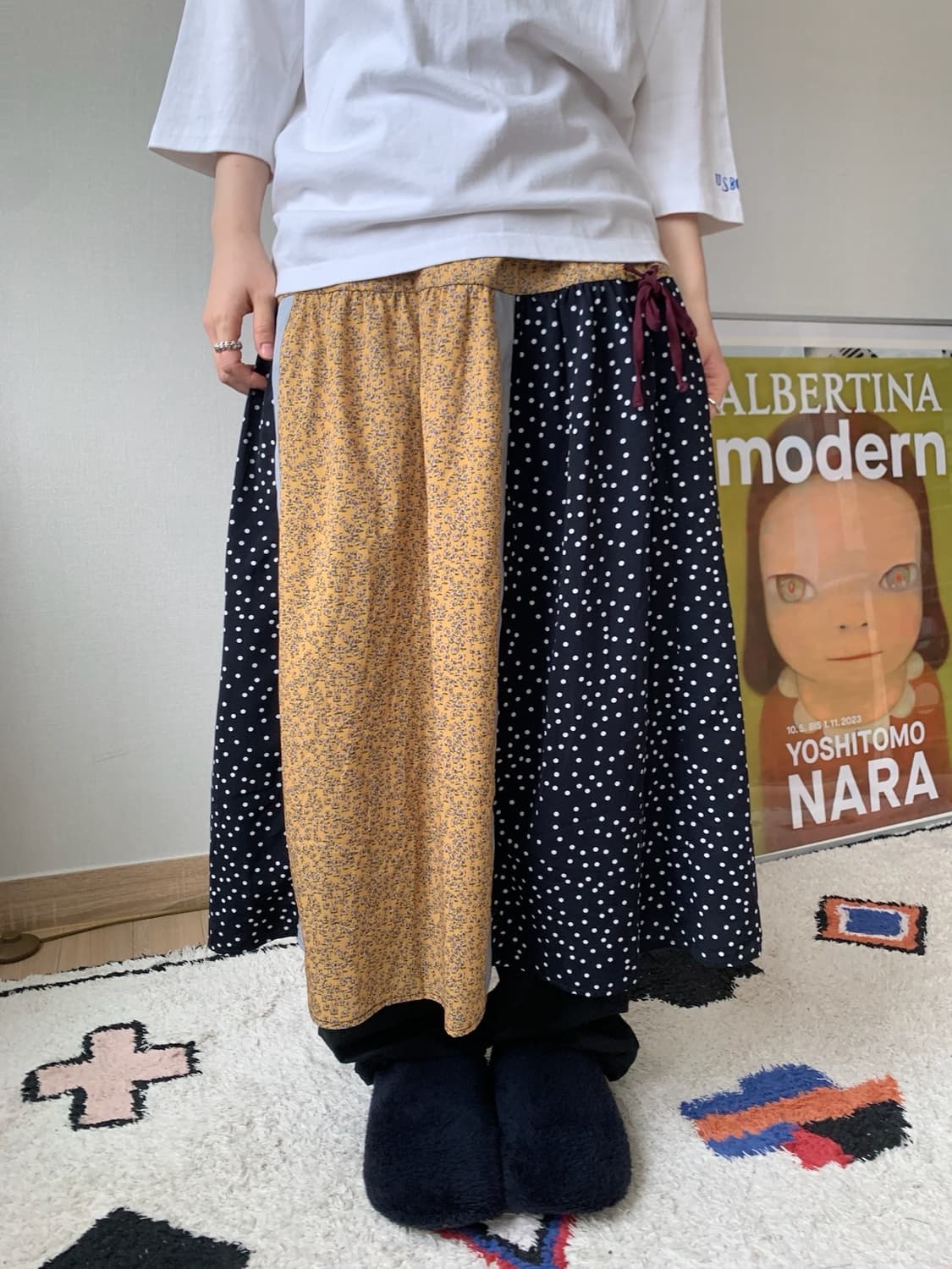 pou dou dou, patchwork skirt 상품이미지3