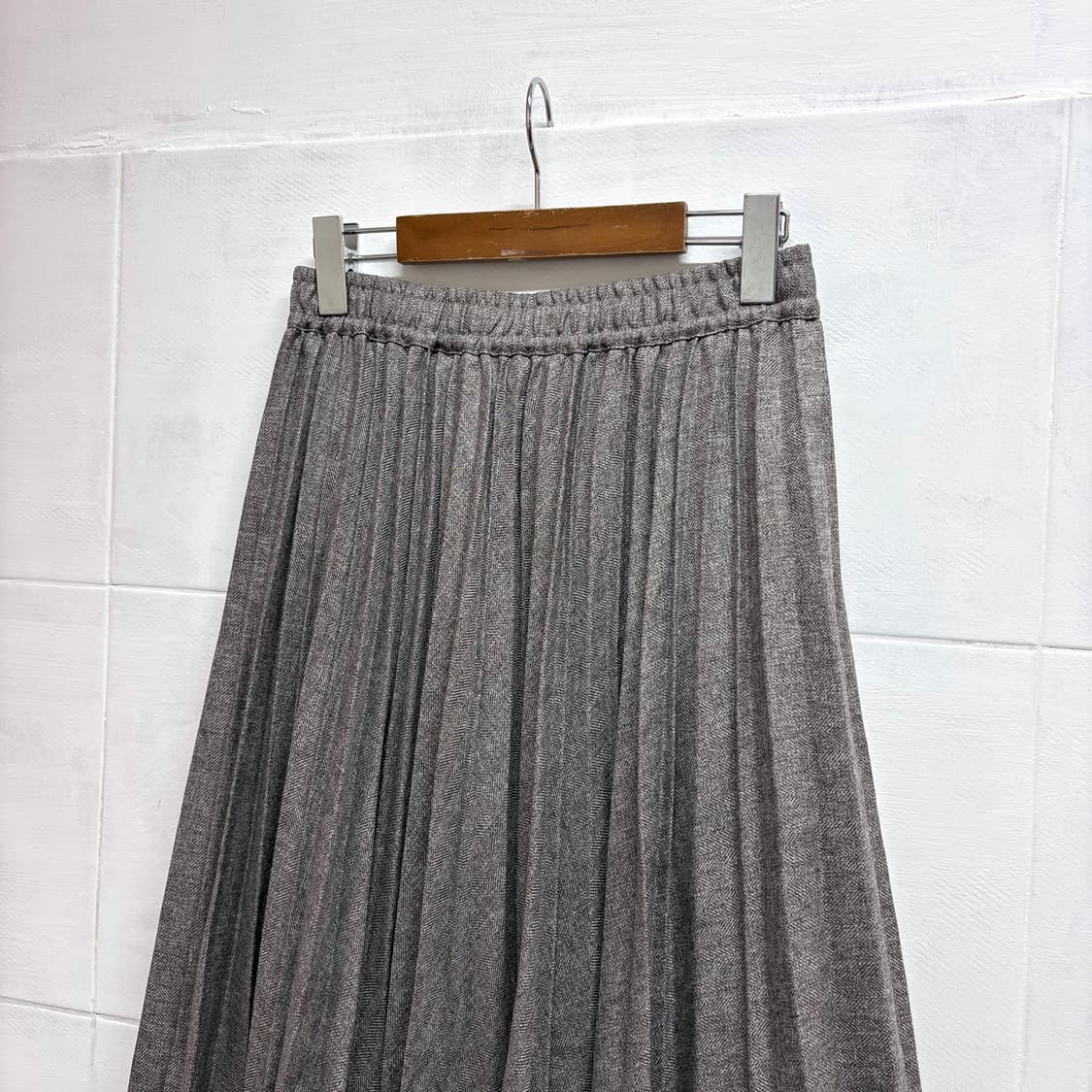 niko and 니코앤드 헤링본 플리츠 주름 롱 스커트 JPN 상품이미지2