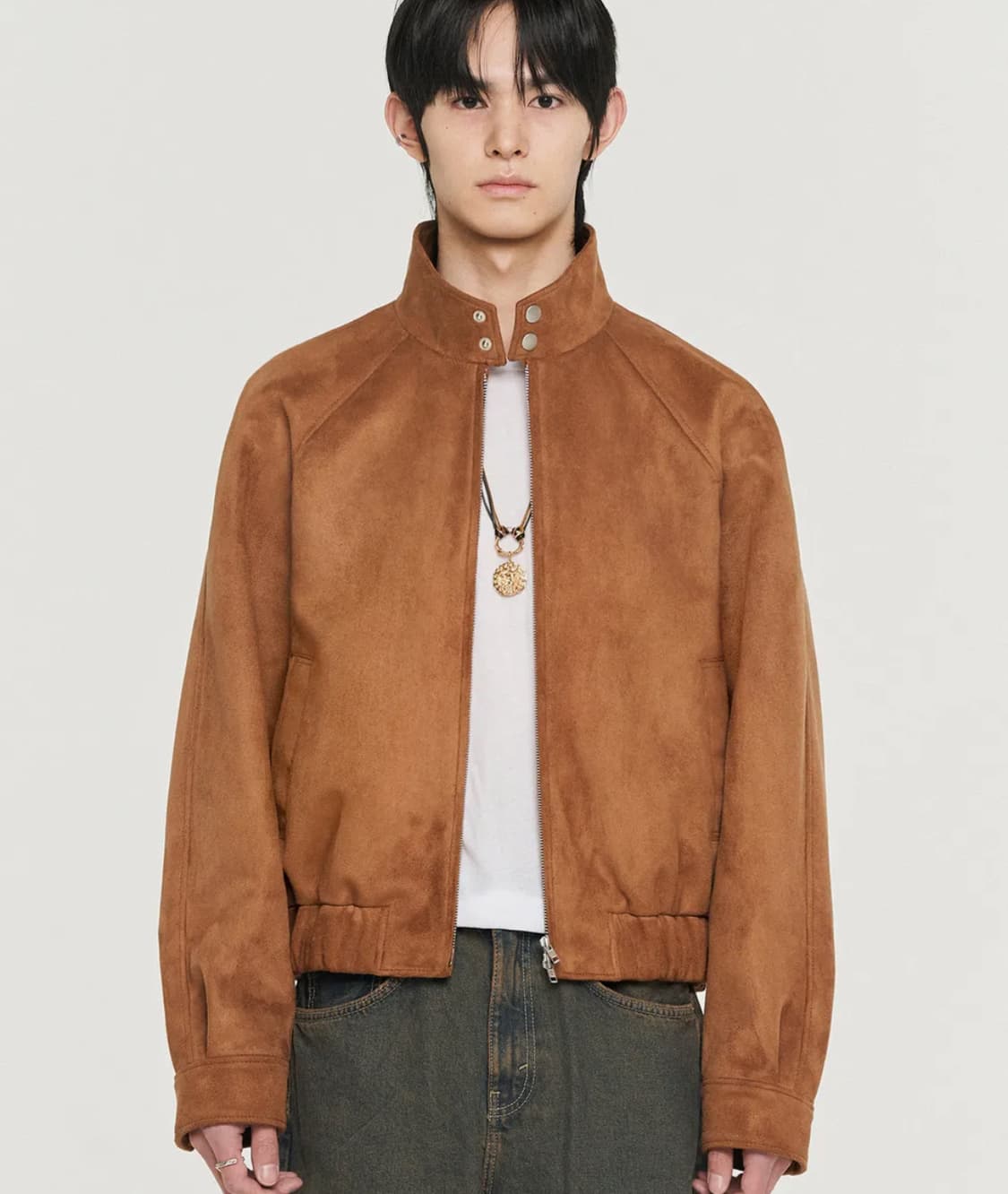 도프제이슨 풀업 스웨이드 해링턴 자켓 M 상품이미지3