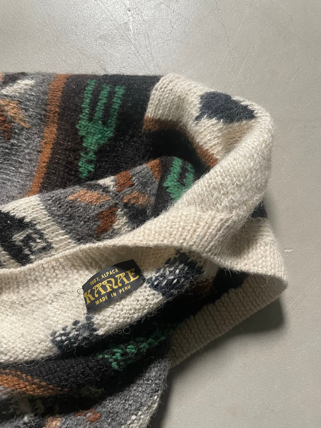 80‘s vintage  Alpaca hand  Knit Cardigan 상품이미지4