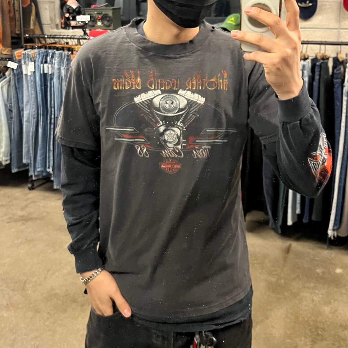 90s 할리데이비슨 트윈캠 티셔츠 (100) 상품이미지7