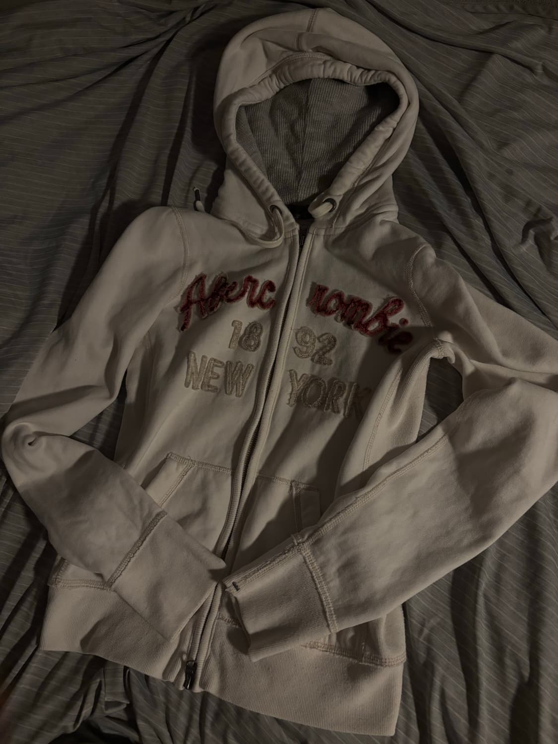 아베크롬비 후드집업 크림 s 상품이미지2