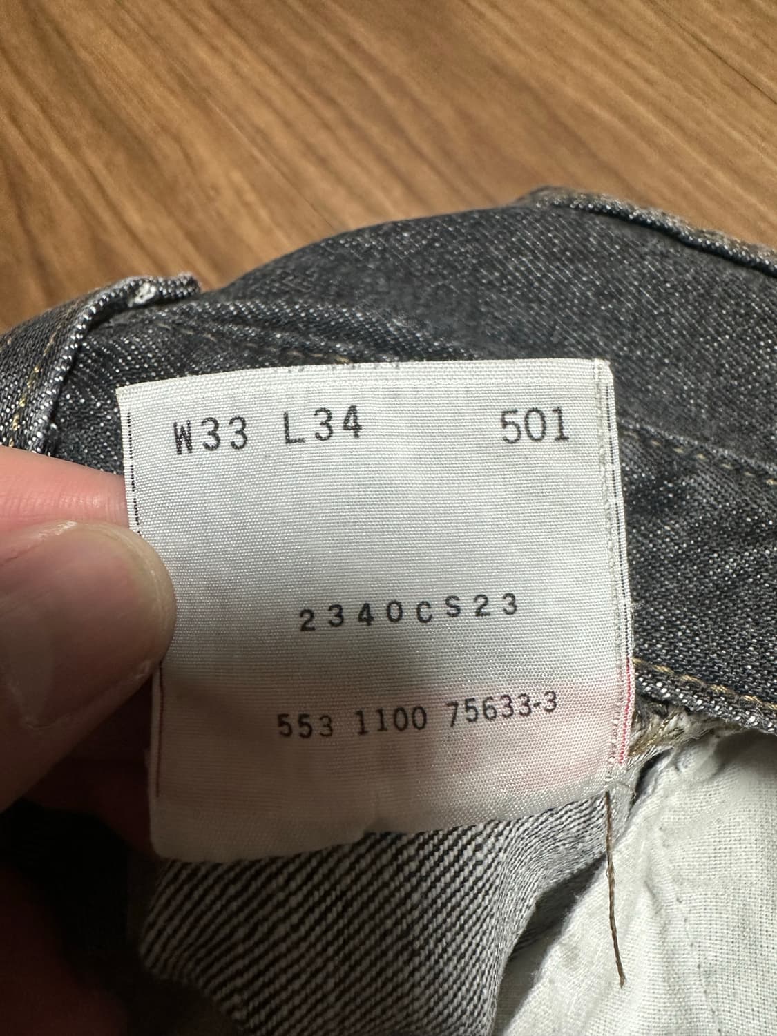 빈티지 리바이스 501 흑청 33 상품이미지5