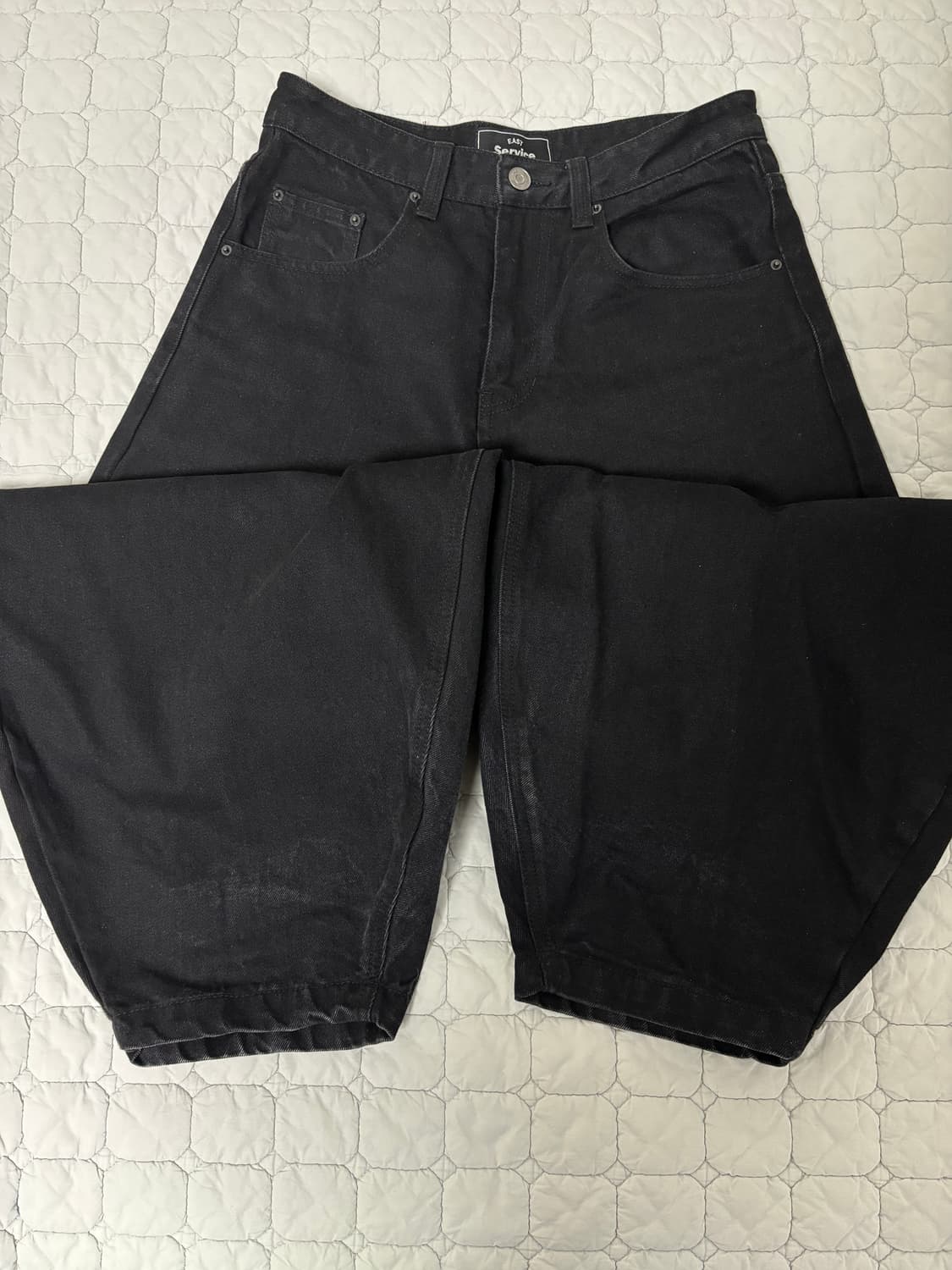 [46] 이스트서비스샵 벌룬 데님 팬츠 블랙 상품이미지5