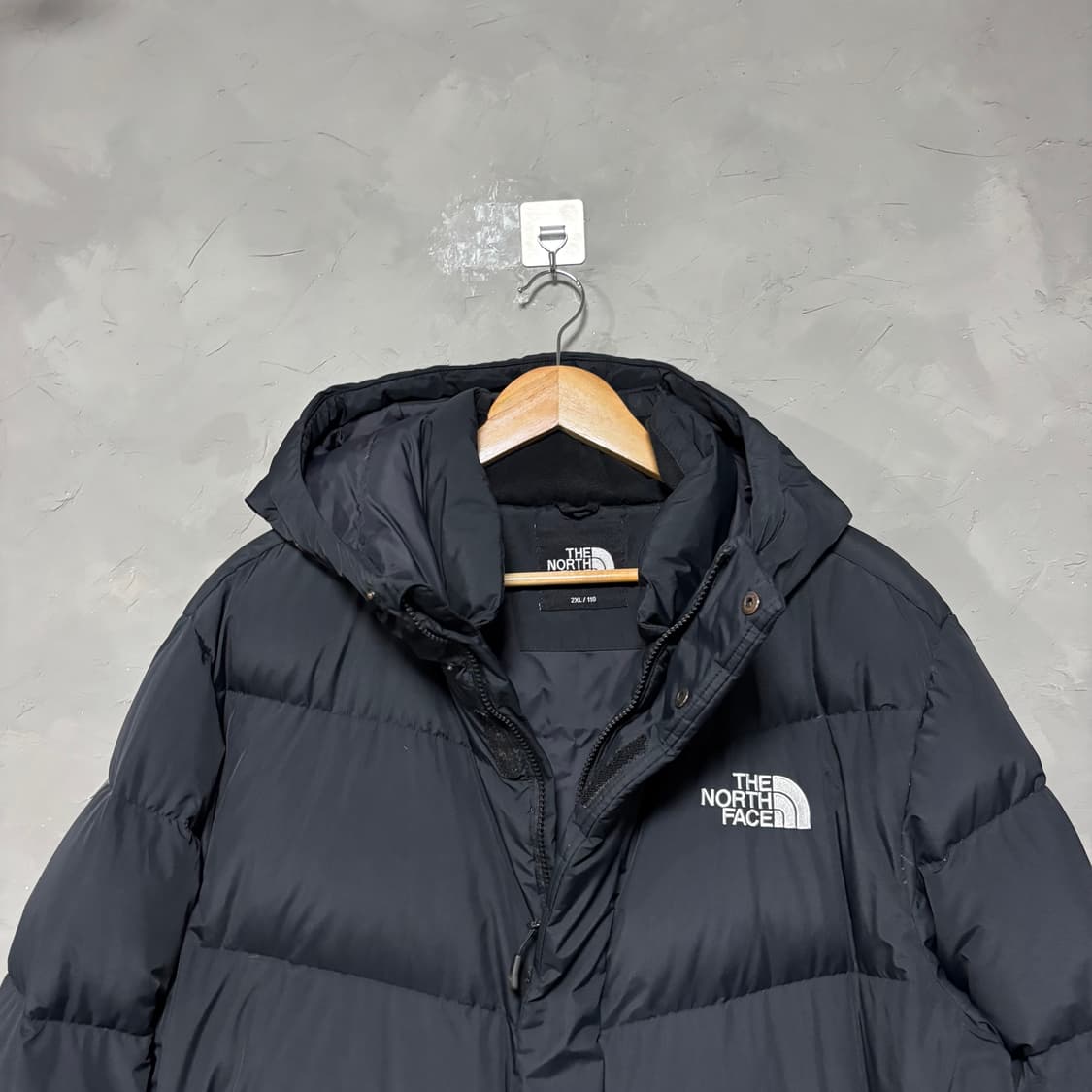 노스페이스 구스다운 롱패딩 블랙 상품이미지2