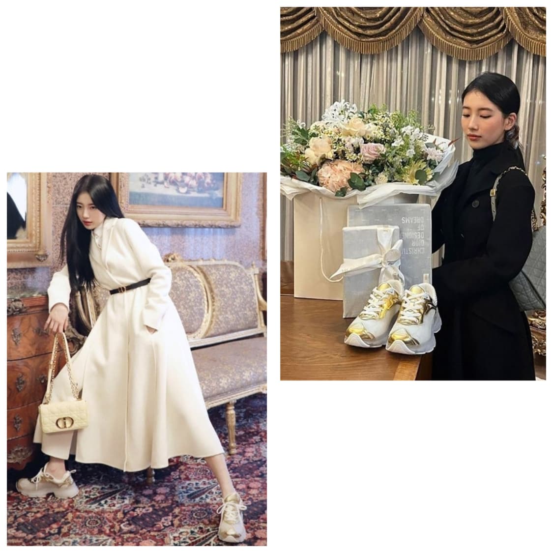 정품)급처명품세탁완료상태좋음!디올 바이브 수지 스니커즈 운동화 골드 상품이미지1