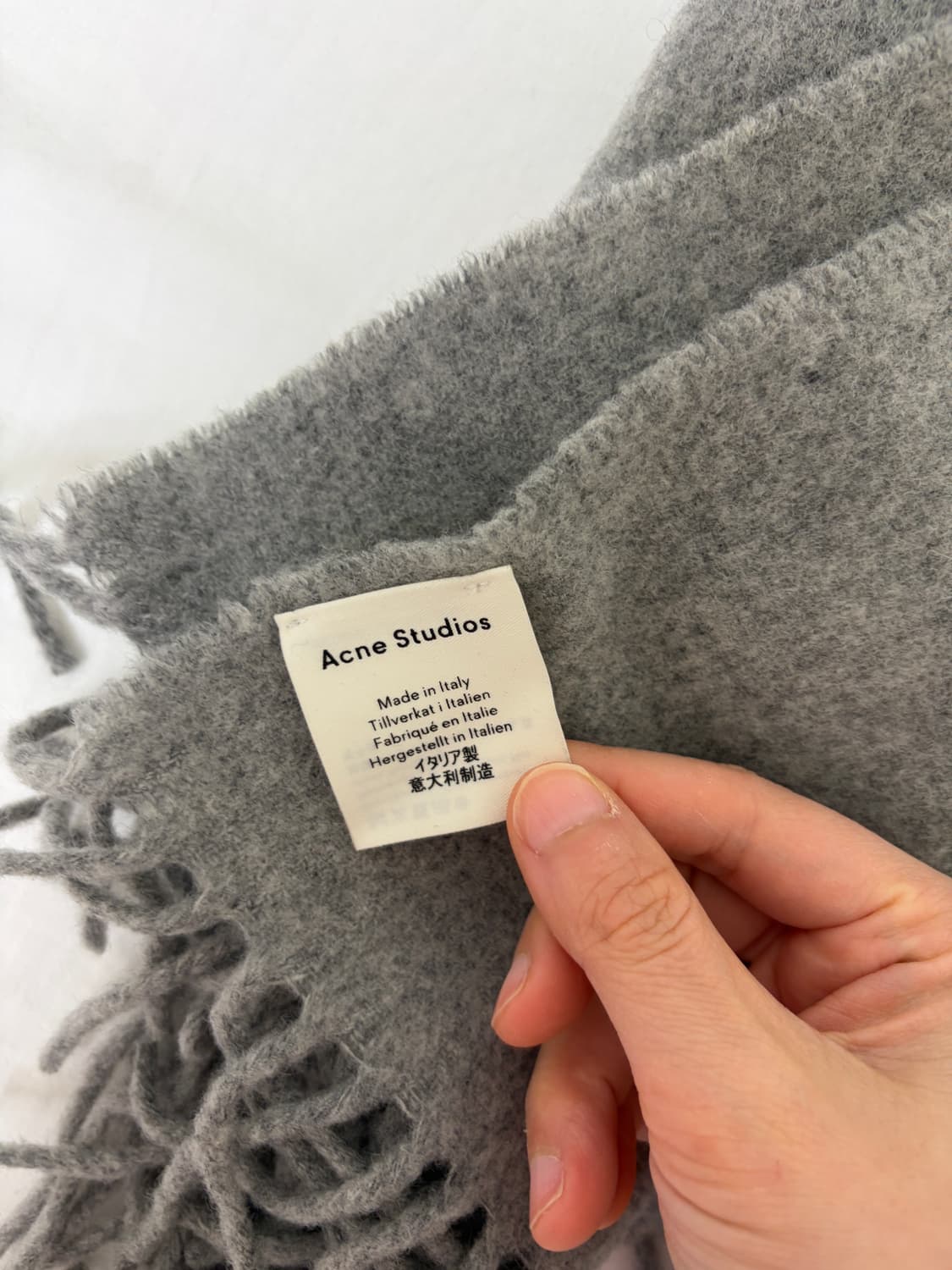 아크네 스튜디오 구버전 로고 머플러 멜란지 그레이 택포 7 상품이미지3