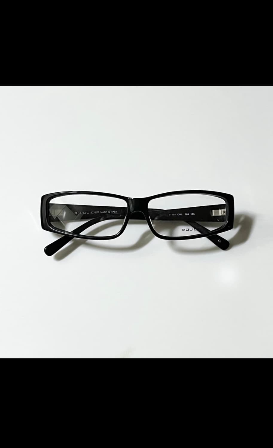 빈티지 POLICE 블랙 뿔테 안경 상품이미지1