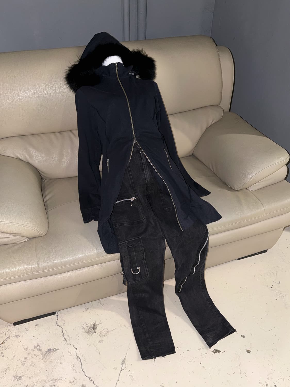 Punk achromatic codi-set 상품이미지1