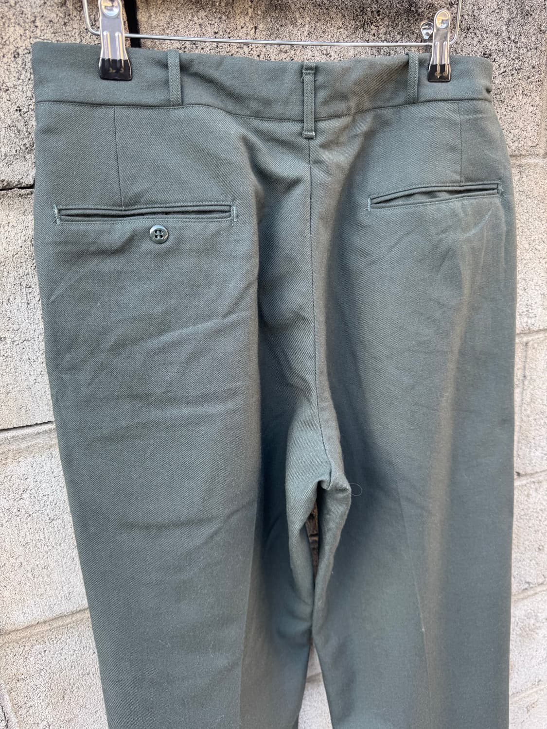 70s 미군 오리지널 울 서지 트라우저 팬츠 32 상품이미지4