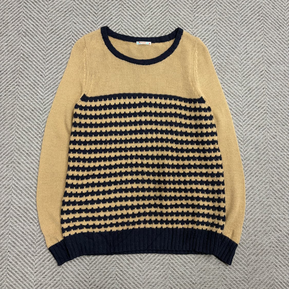 빔즈하트 단가라 니트  v1601  상품이미지1