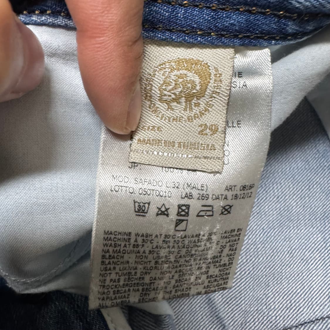 디젤 사파도 플레어 데님팬츠 상품이미지8