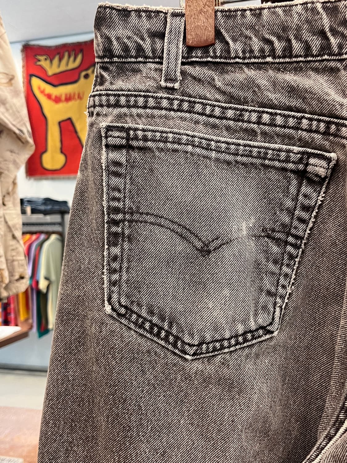 90s Levis 리바이스 560 흑청 컷오프 데님 쇼츠 팬츠 (USA) 상품이미지6
