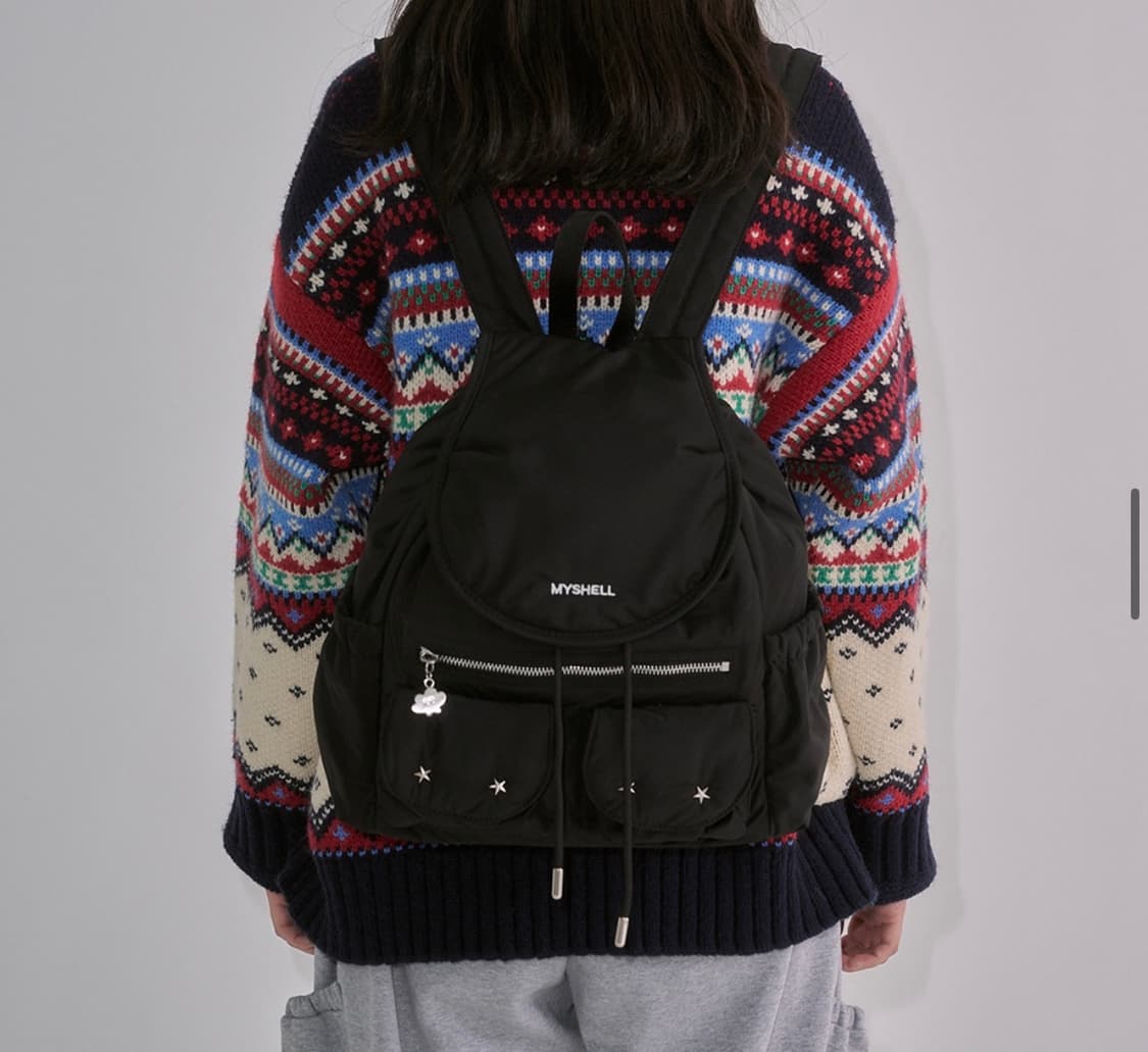 MY SHELL 마이쉘 블랙 백팩 (새상품) 상품이미지4