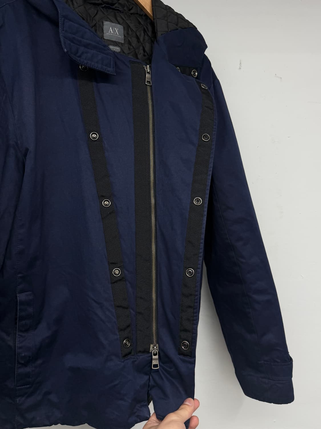 알마니 익스체인지 사선지퍼 파카 상품이미지5