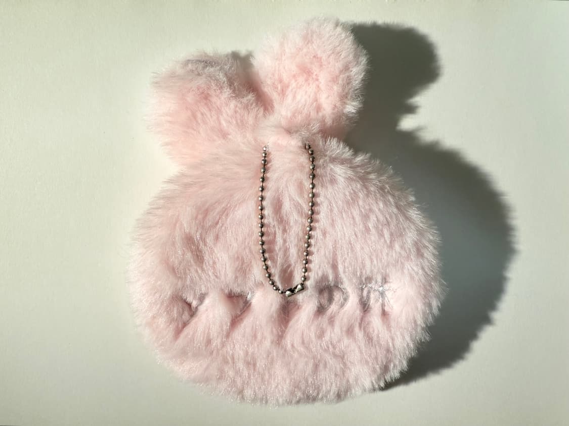 연분홍 핑크 토끼 캐릭터 인형 파우치 키링 상품이미지2