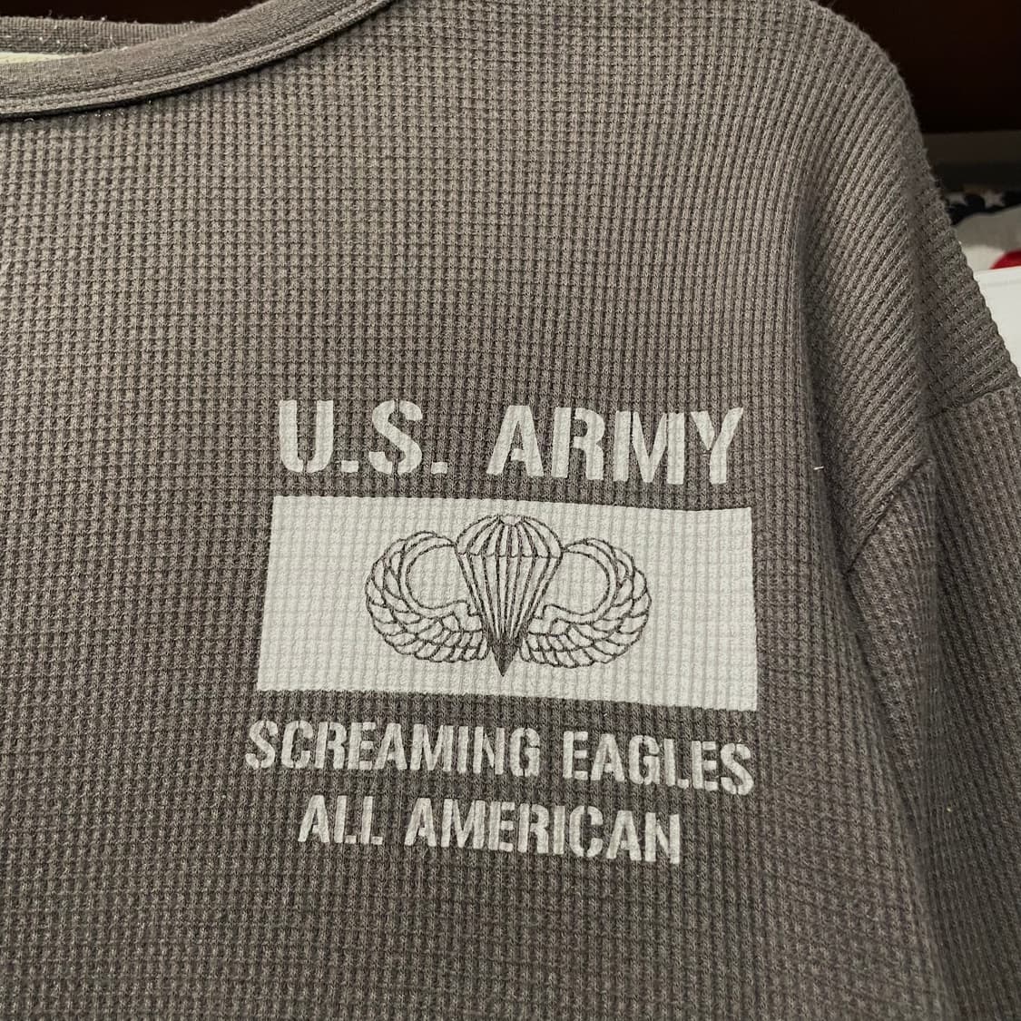 00s 아비렉스 리미티드 에디션 U.S ARMY 에어본 와플니트 N400 상품이미지5