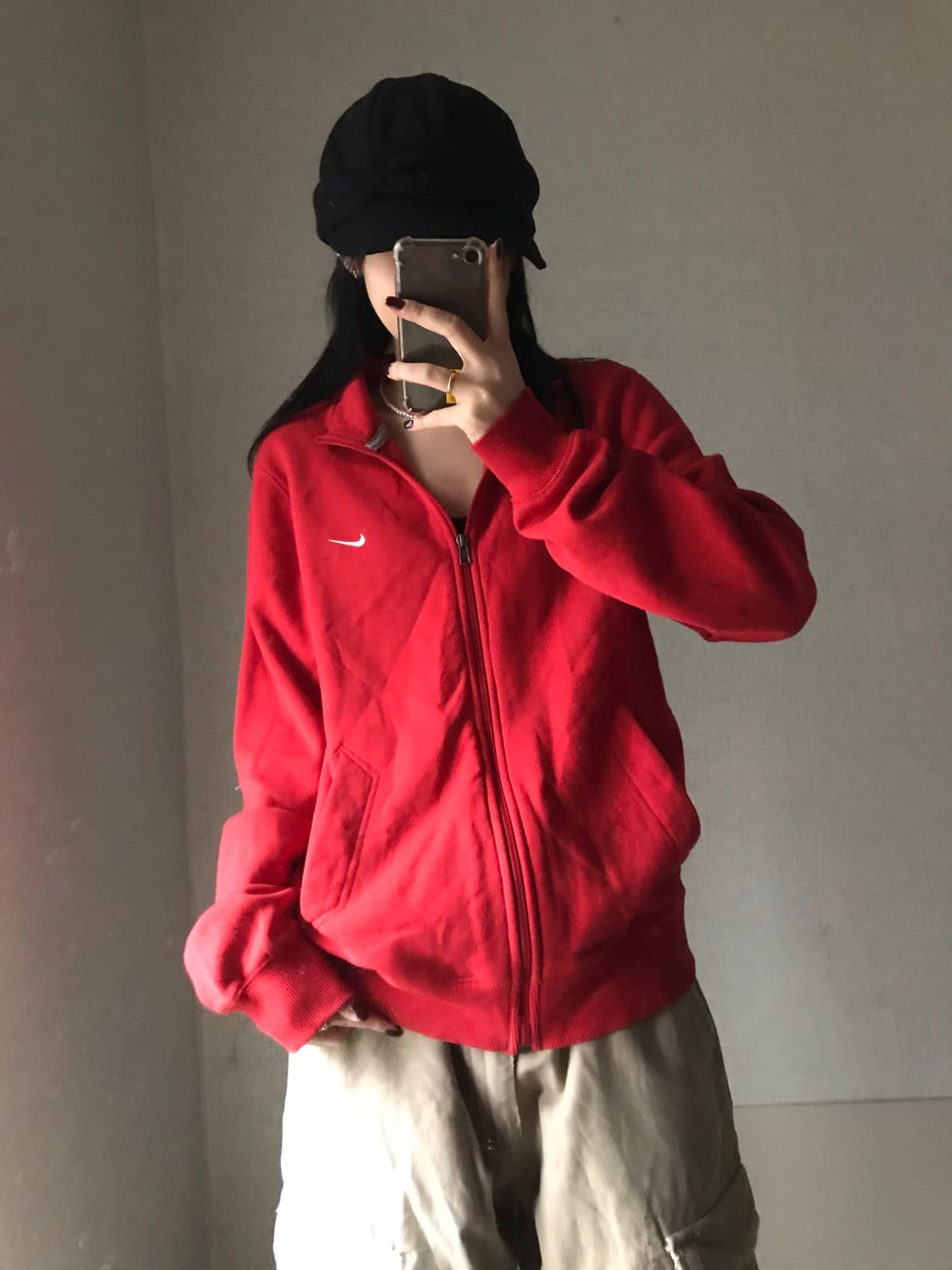 나이키 레드 면집업 상품이미지4