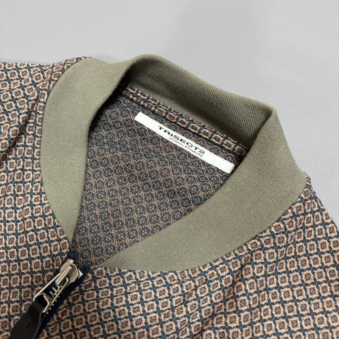 TRISECT2 by JSWORK 다크그린 베이지 에스닉 자카드 블루종 상품이미지3