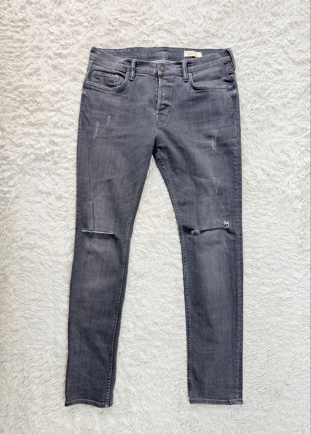 올세인츠(ALLSAINTS) 시가렛 그레이 디스트로이드 데님 팬츠 상품이미지3