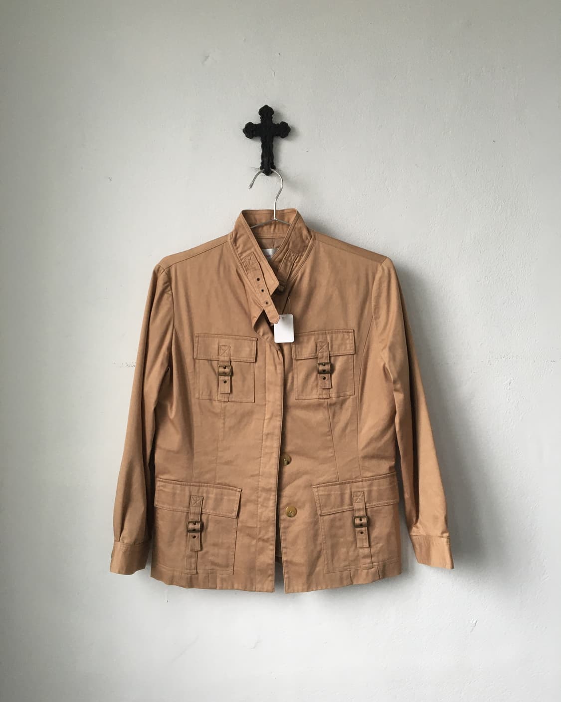 Belted multi pocket high neck jacket 상품이미지2