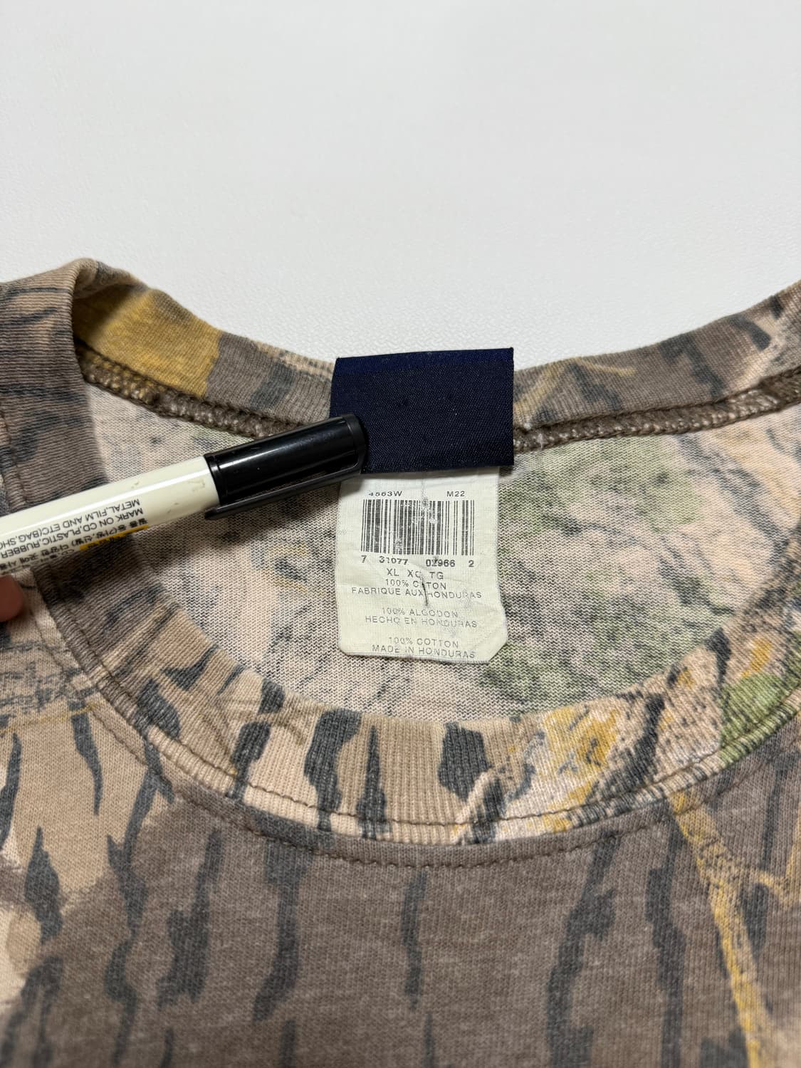 90s-00s 리얼트리 패턴 빈티지 반팔 티셔츠 XL 상품이미지4