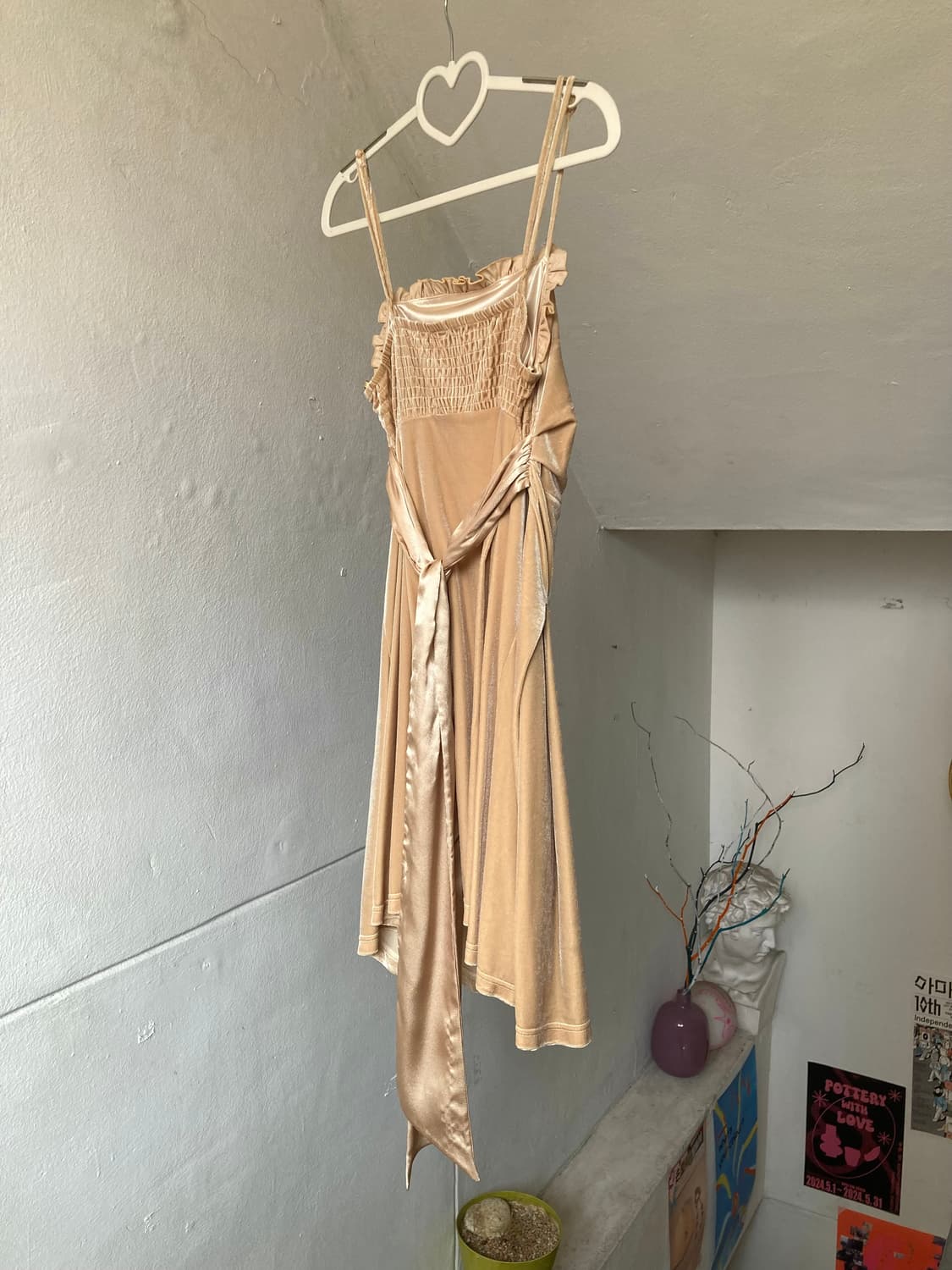 빈티지 벨벳 레이스 드레스 상품이미지7