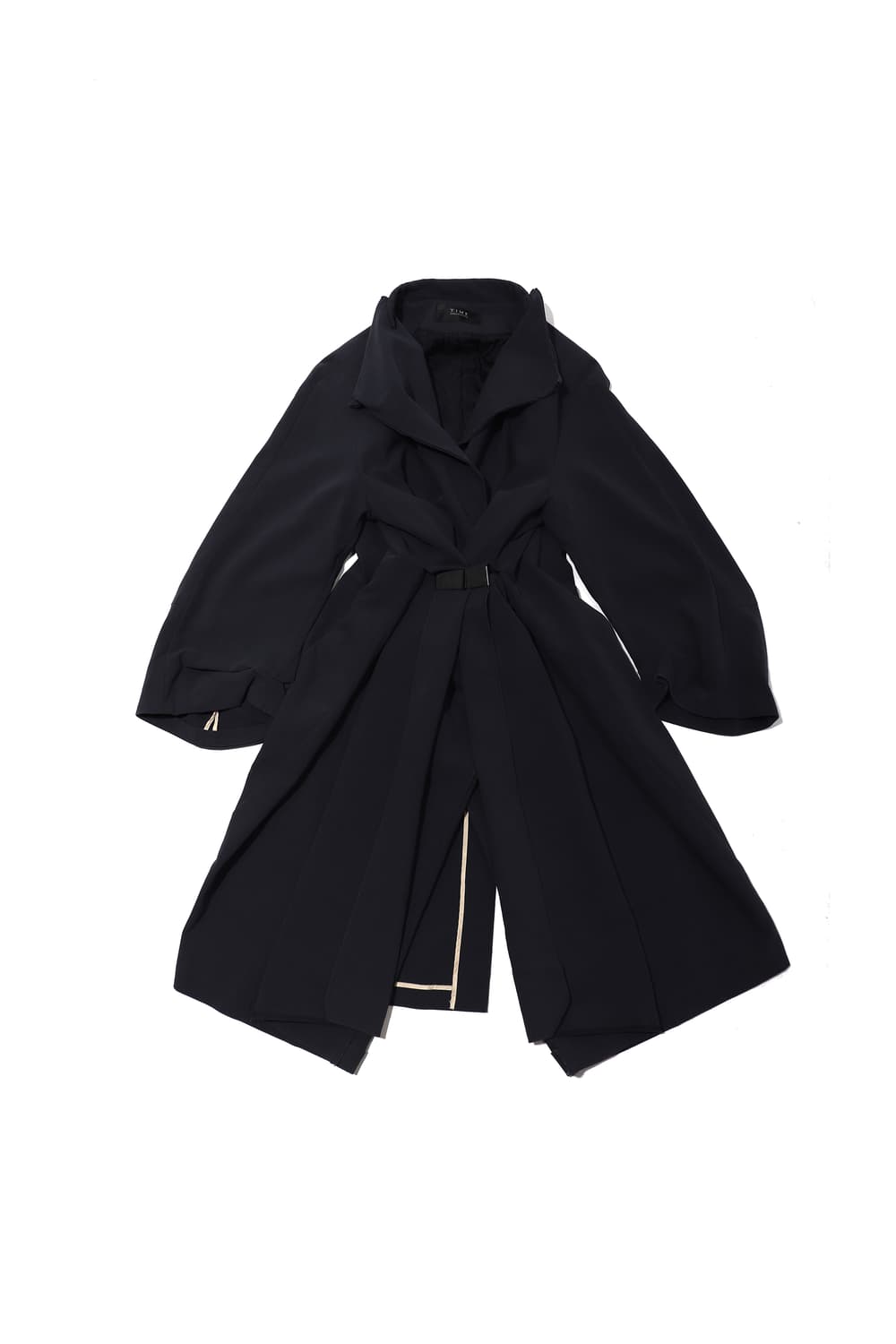 TIME 다크 네이비 클립 레이어드 롱 코트 women 82 94 160 상품이미지1