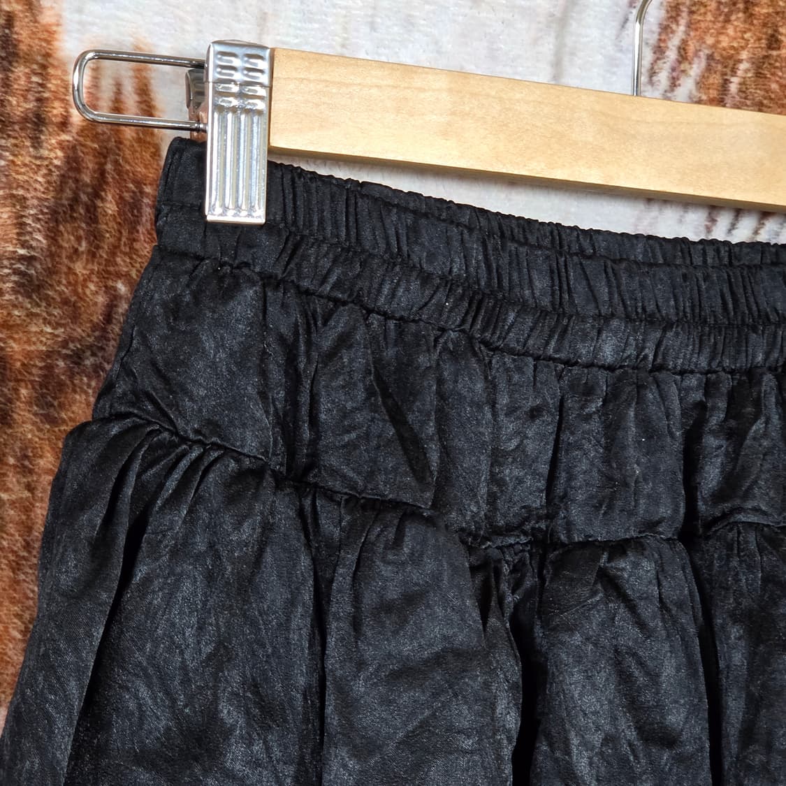 빈티지 블랙 벨벳 캉캉 미니 스커트 상품이미지5