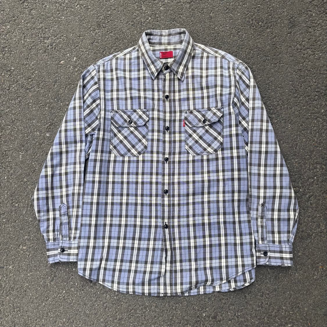 00년대 리바이스 헤비코튼 체크 셔츠 상품이미지1