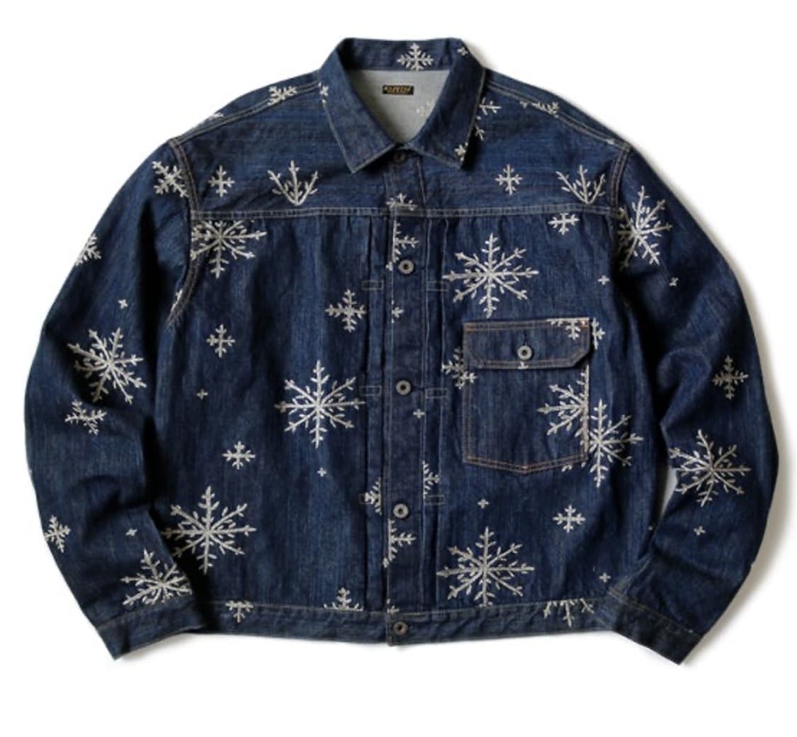 [2] 캐피탈 KAPITAL 21fw 눈꽃 데님 자켓 상품이미지1
