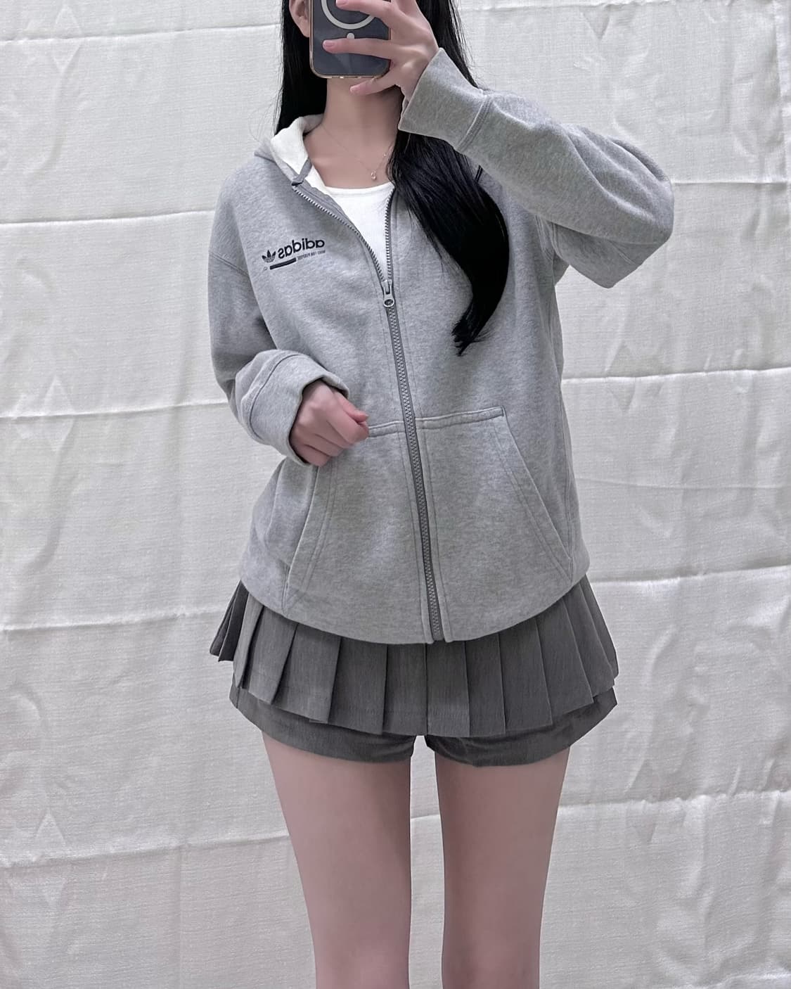 아디다스 그레이 후드집업 상품이미지3