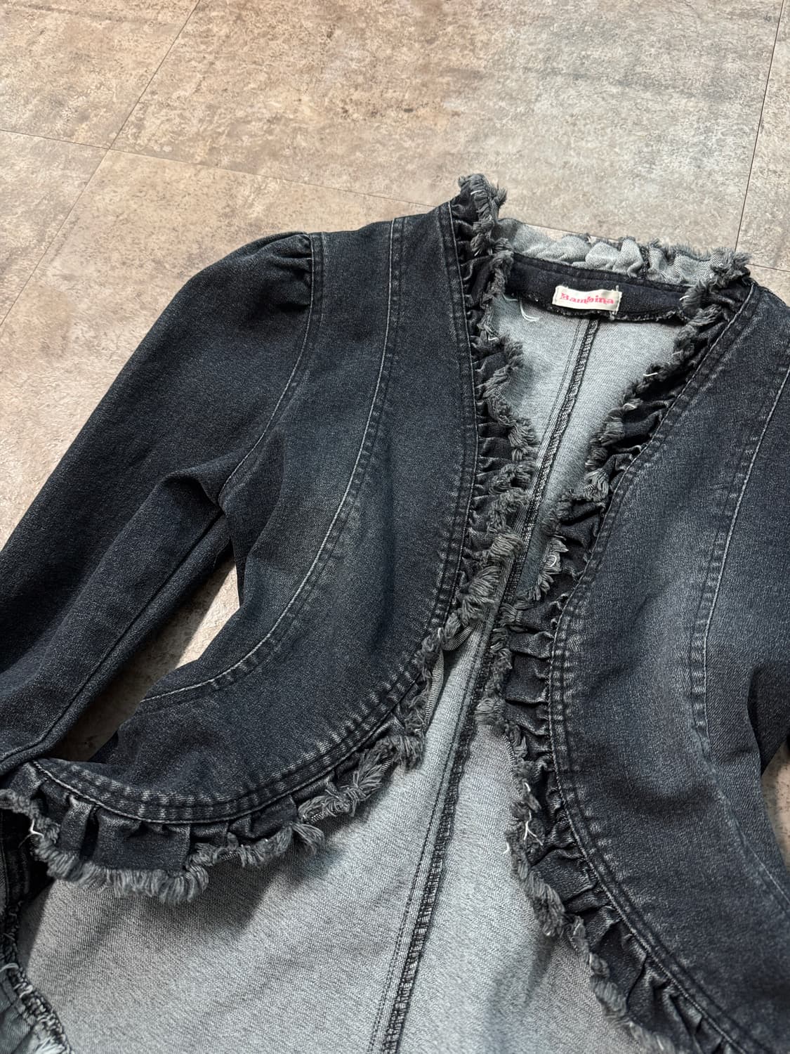 프릴 데님 자켓 상품이미지5