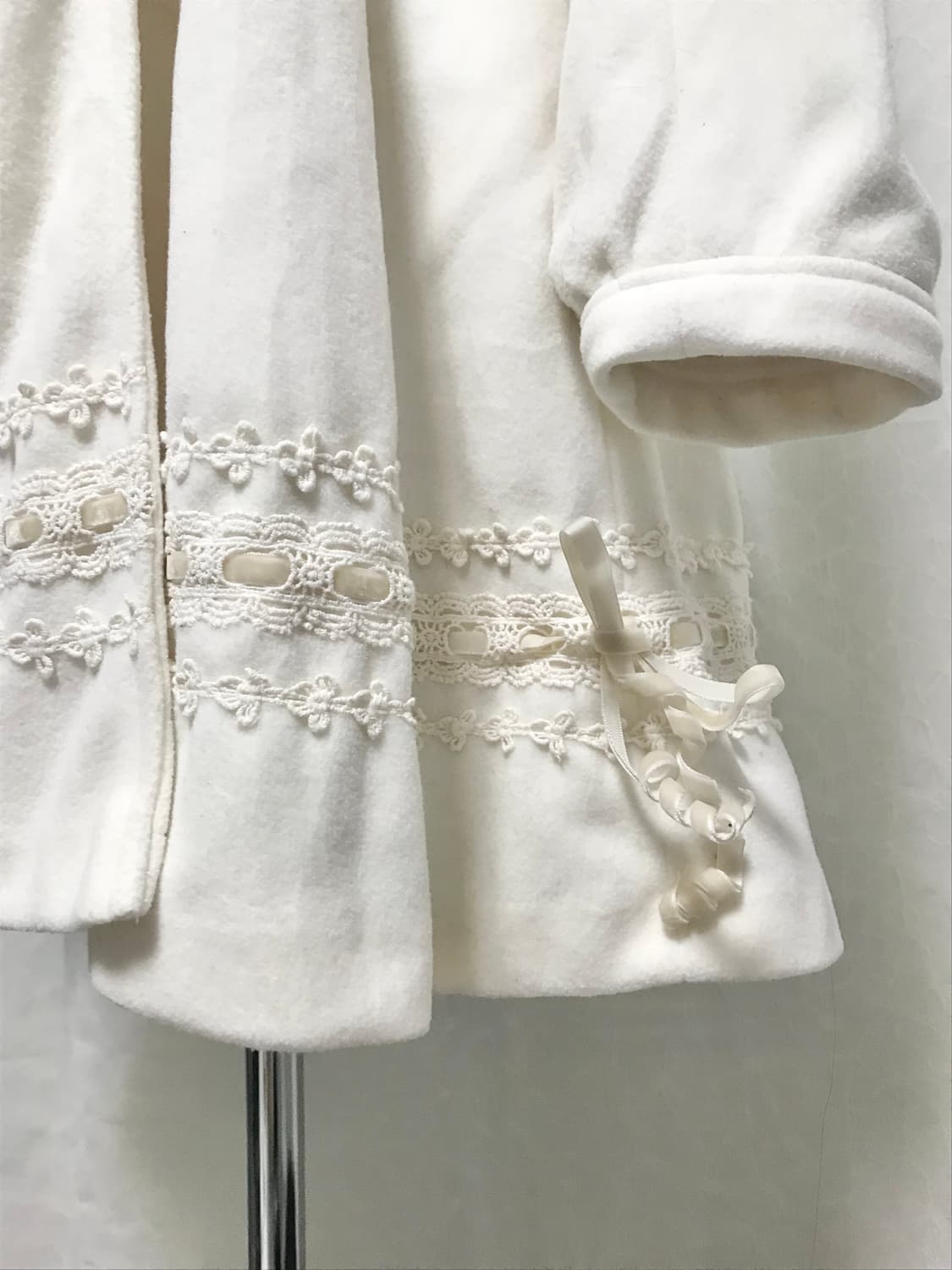 빈티지 lizlisa 리즈리사 달천깔 히메갸루 리본 퍼 카라 코트 상품이미지6