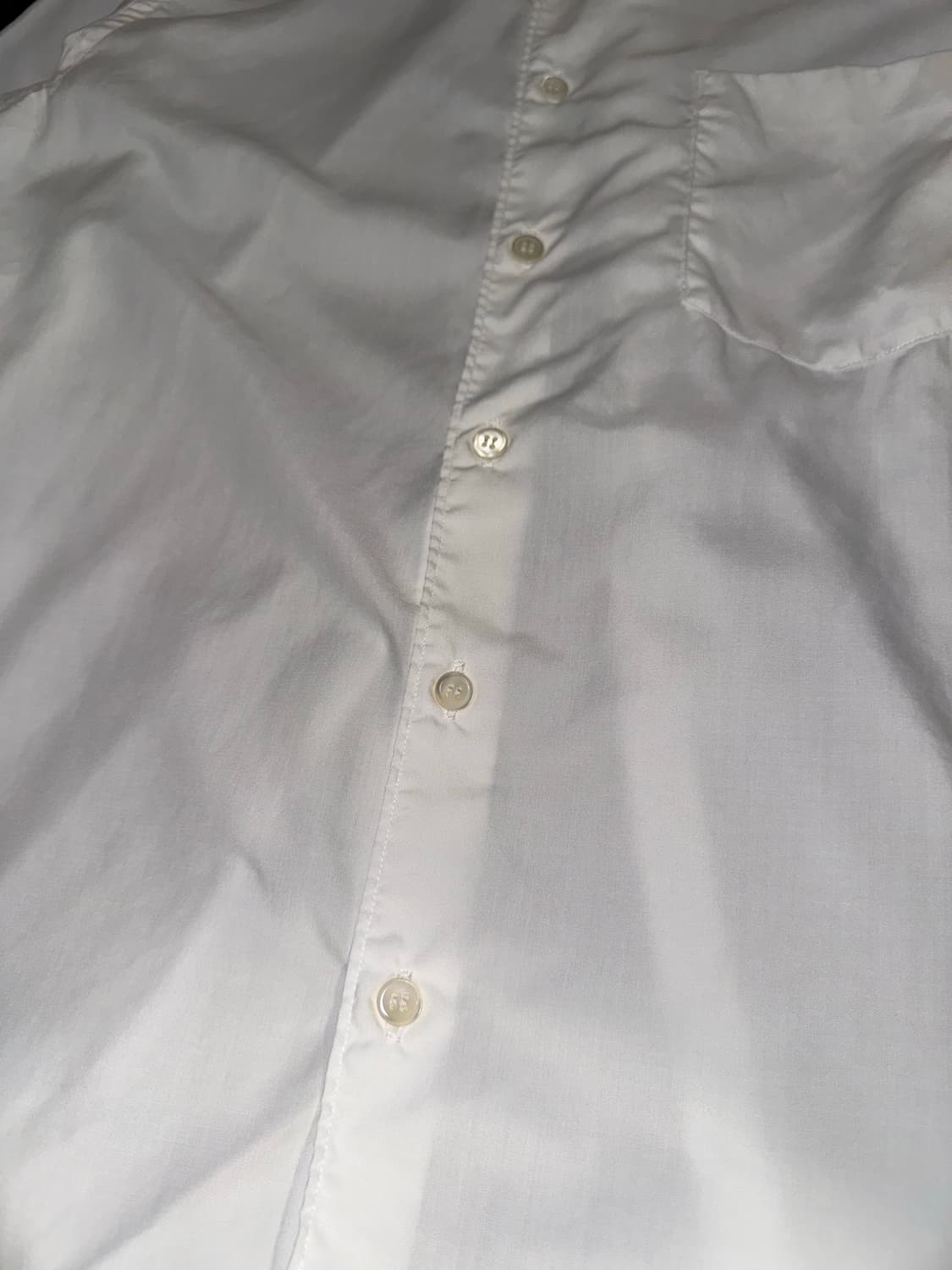 [XS] 꼼데가르송 블랙 22ss 폴리 롱 셔츠 화이트 상품이미지5