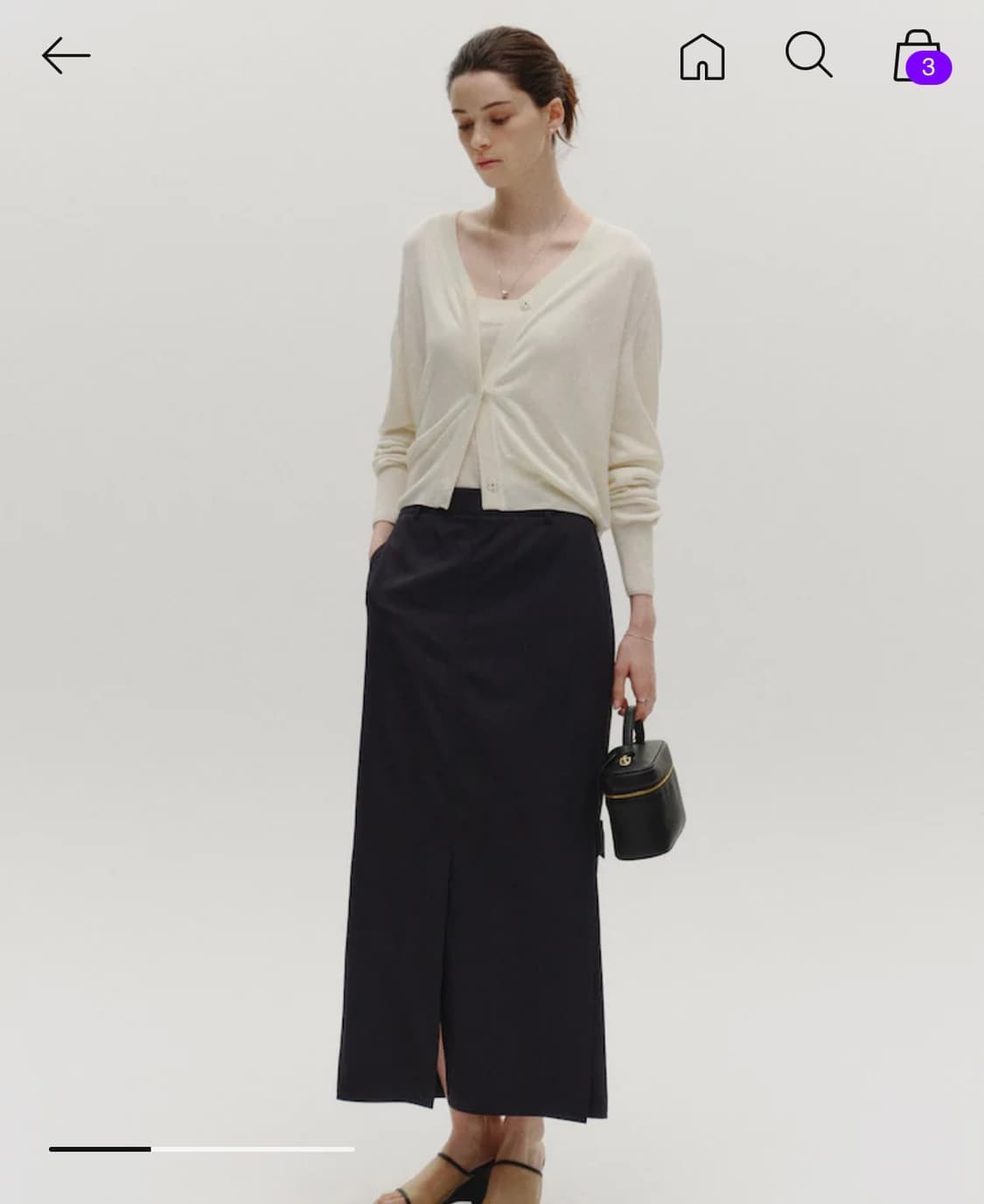 시에 SIE 소프티 루즈 가디건 + 아르 소프티 슬리브리스 XS 크림 상품이미지2