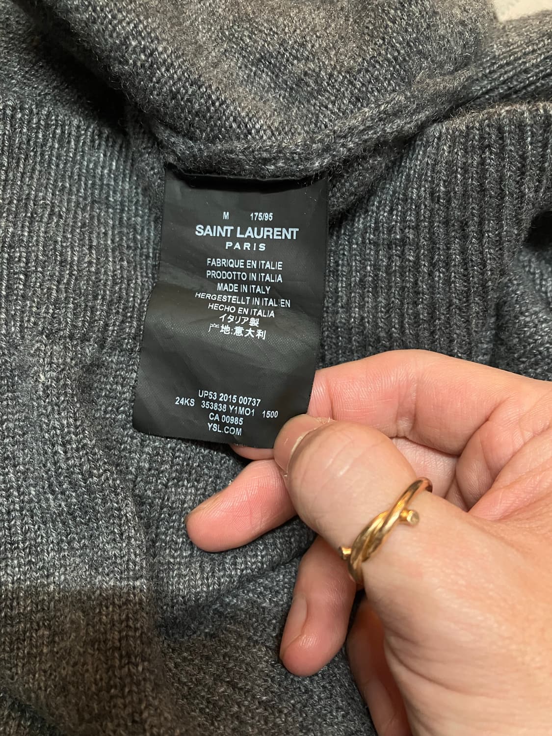 Saint Laurent 생로랑 - 캐시미어 라운드넥 스웨터 상품이미지5