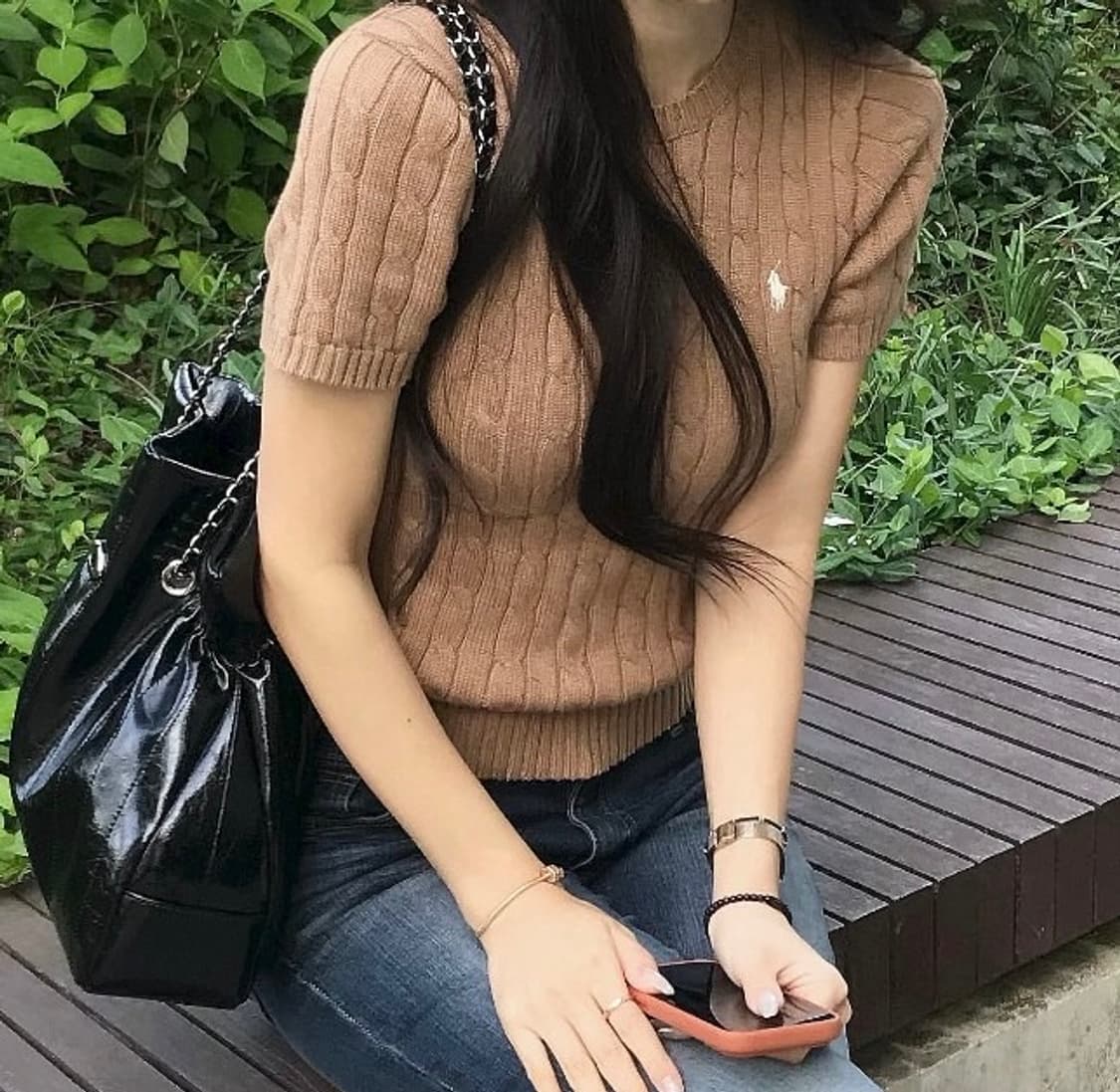 폴로랄프로렌 반팔 니트 베이지 상품이미지1